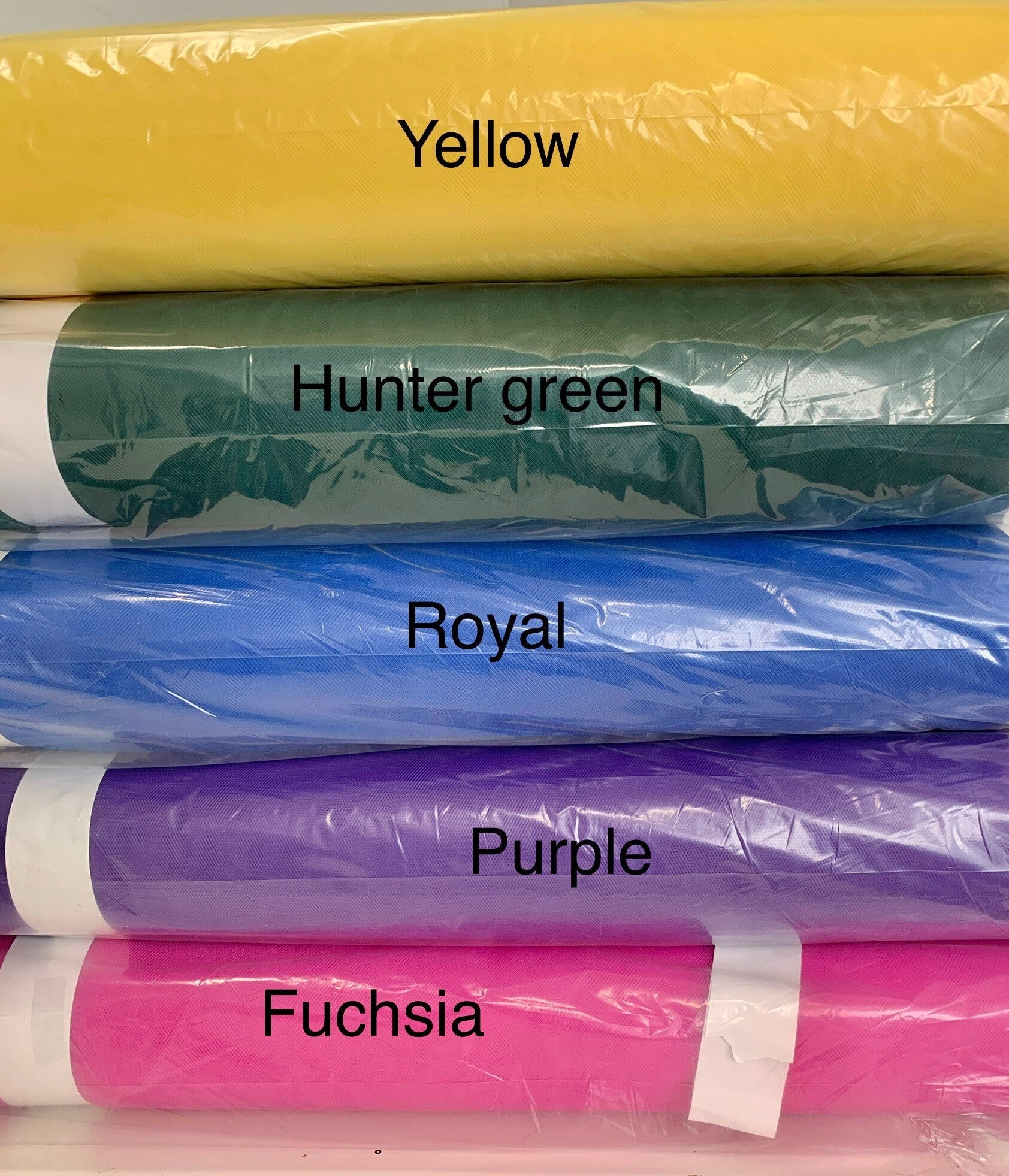 50 yards Illusion tulle fabric .width: 108 inches packed 4 fold bolt. 100% polyester, common uses in bridal line, tutu's. Tela de tul 108”
