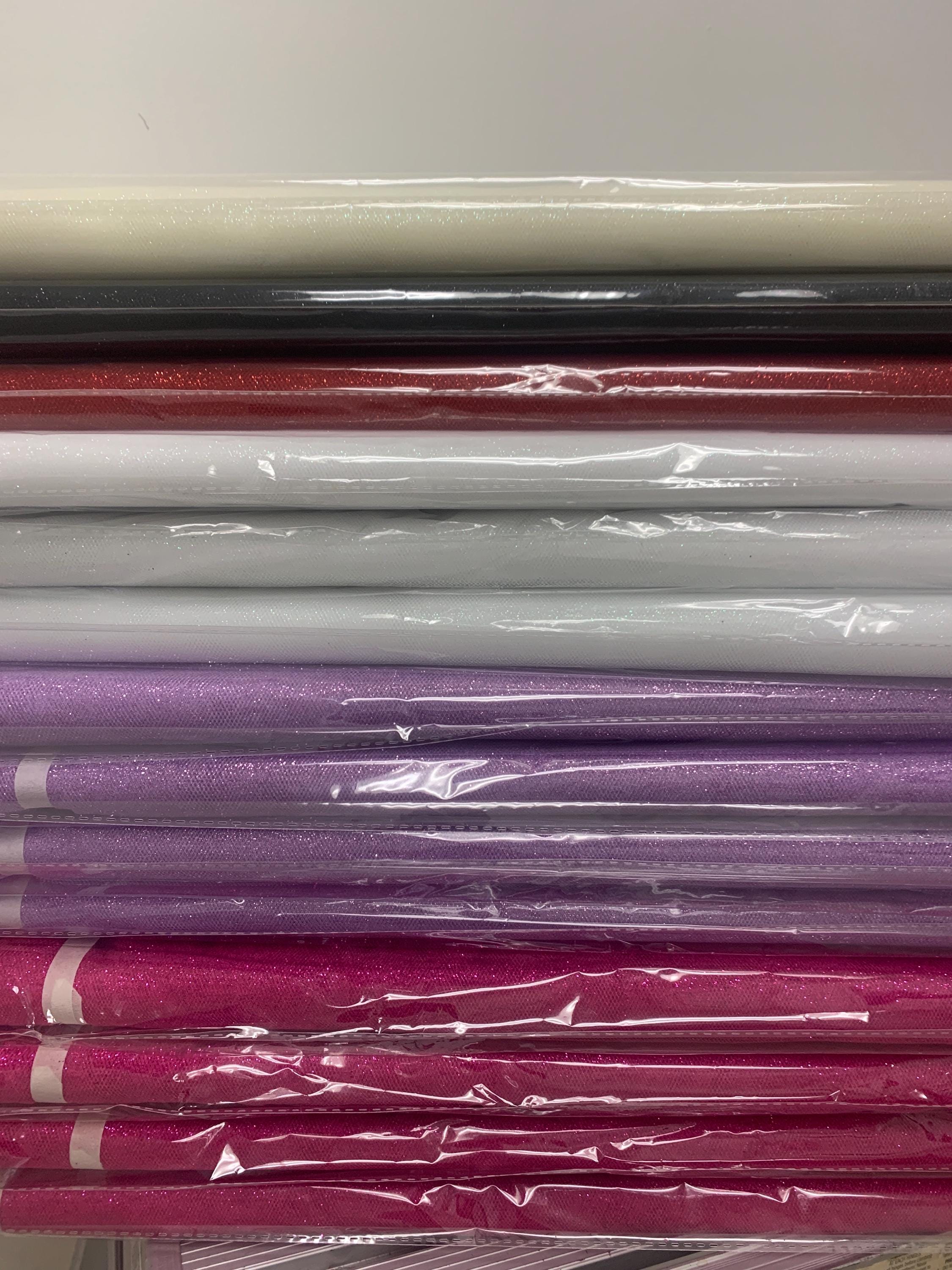 Glitter Tulle 54" double fold, 10 yards per pack. Known as gliter mesh fabric. gliter mesh fabric, illusion tulle fabric, gliter organza.