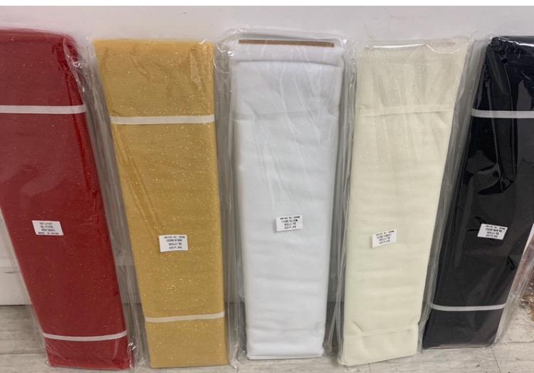 Glitter Tulle 54" double fold, 10 yards per pack. Known as gliter mesh fabric. gliter mesh fabric, illusion tulle fabric, gliter organza.