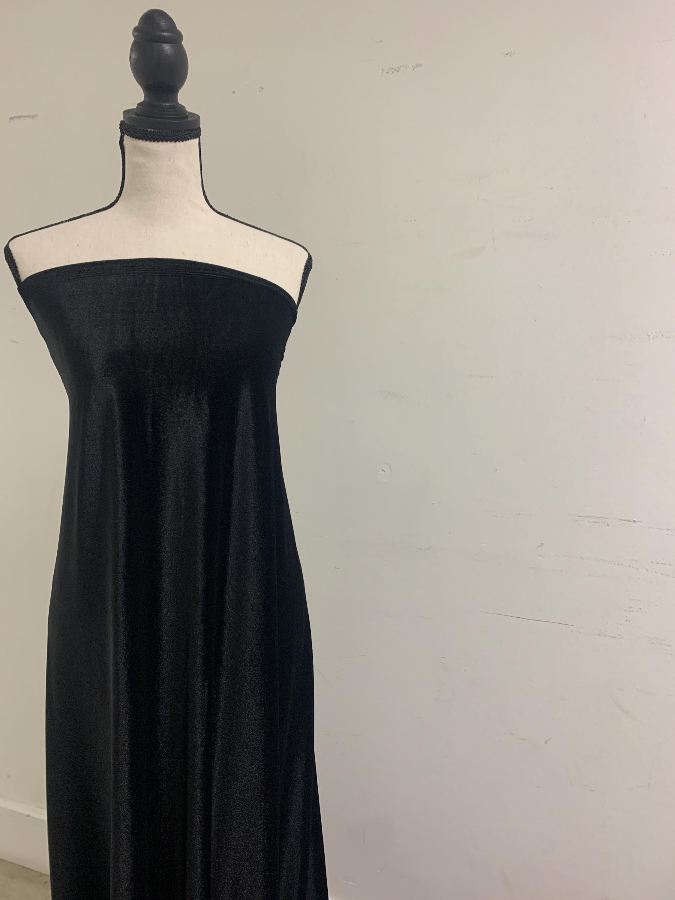 A 5 yard Stretch Velvet fabric, color Black width 58/60 inches.