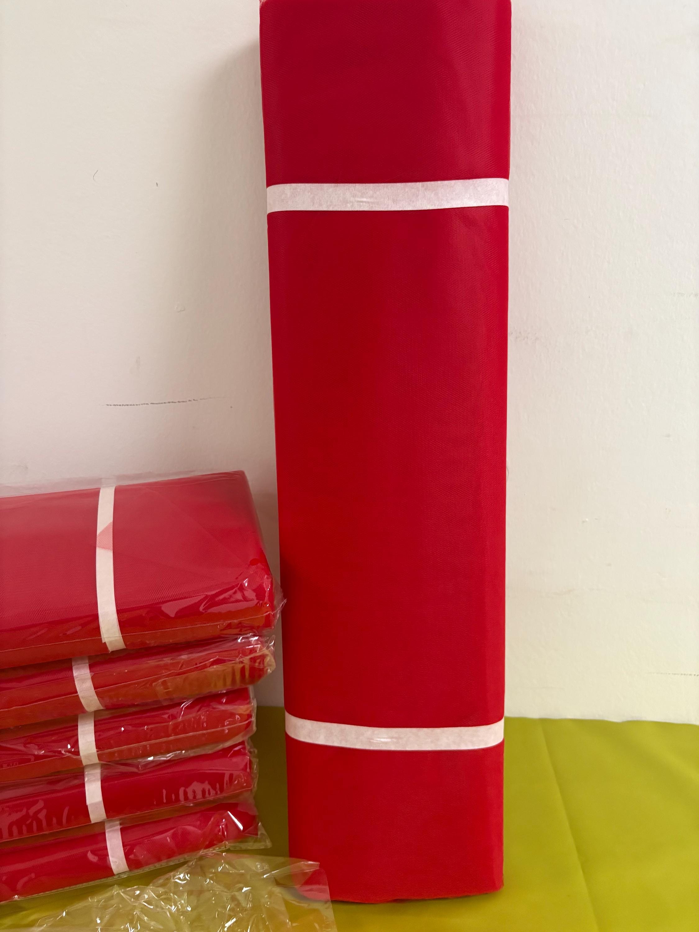 Red Tulle 1 bolt 40 yards width 54", double fold, . Tela de tul. use for party decoration. craft fabric. wedding vale and tutu