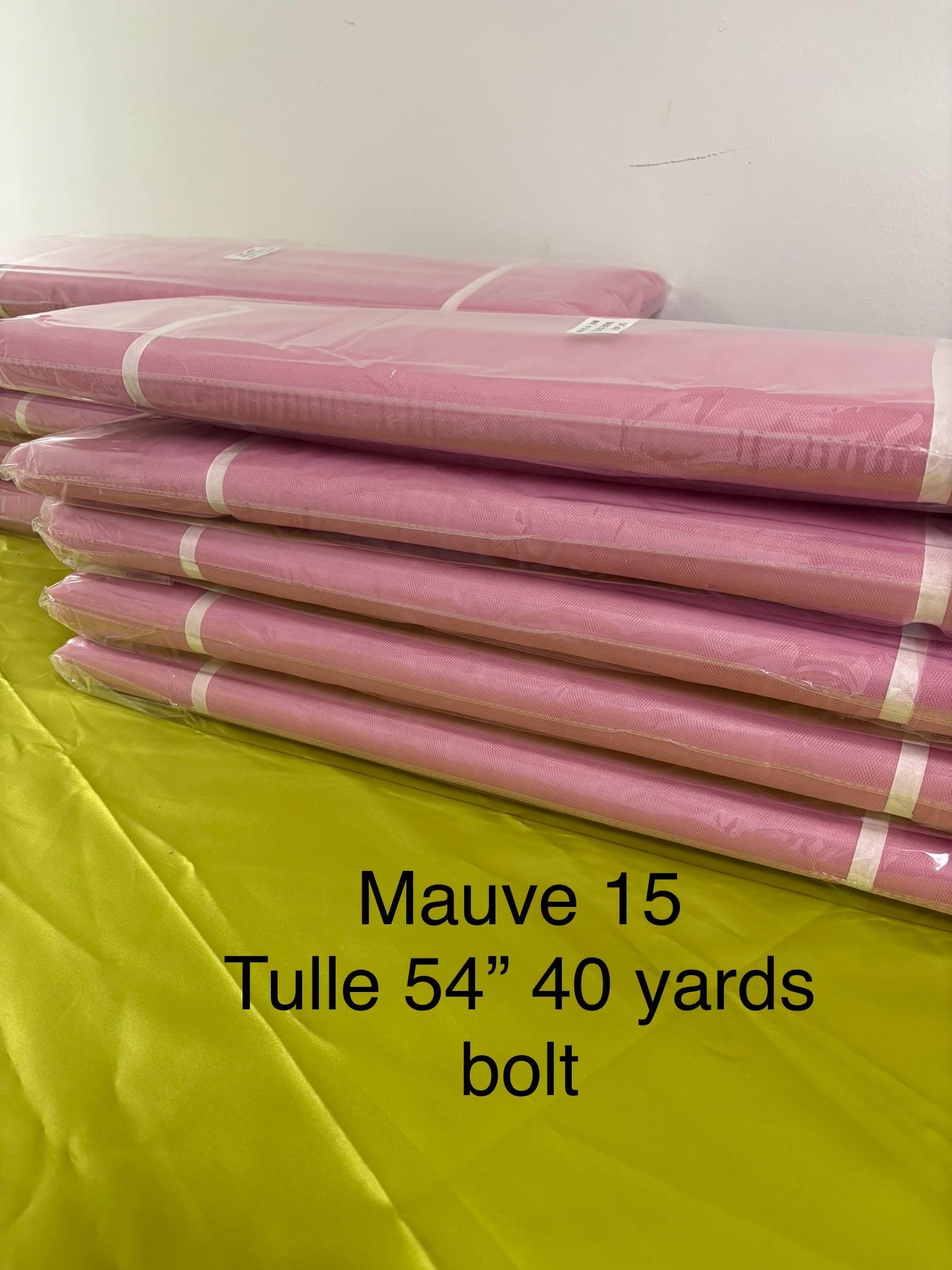 color Mauve G15 Tulle 1 bolt 40 yards width 54", double fold, . Tela de tul. use for party decoration. craft fabric. wedding vale and tutu