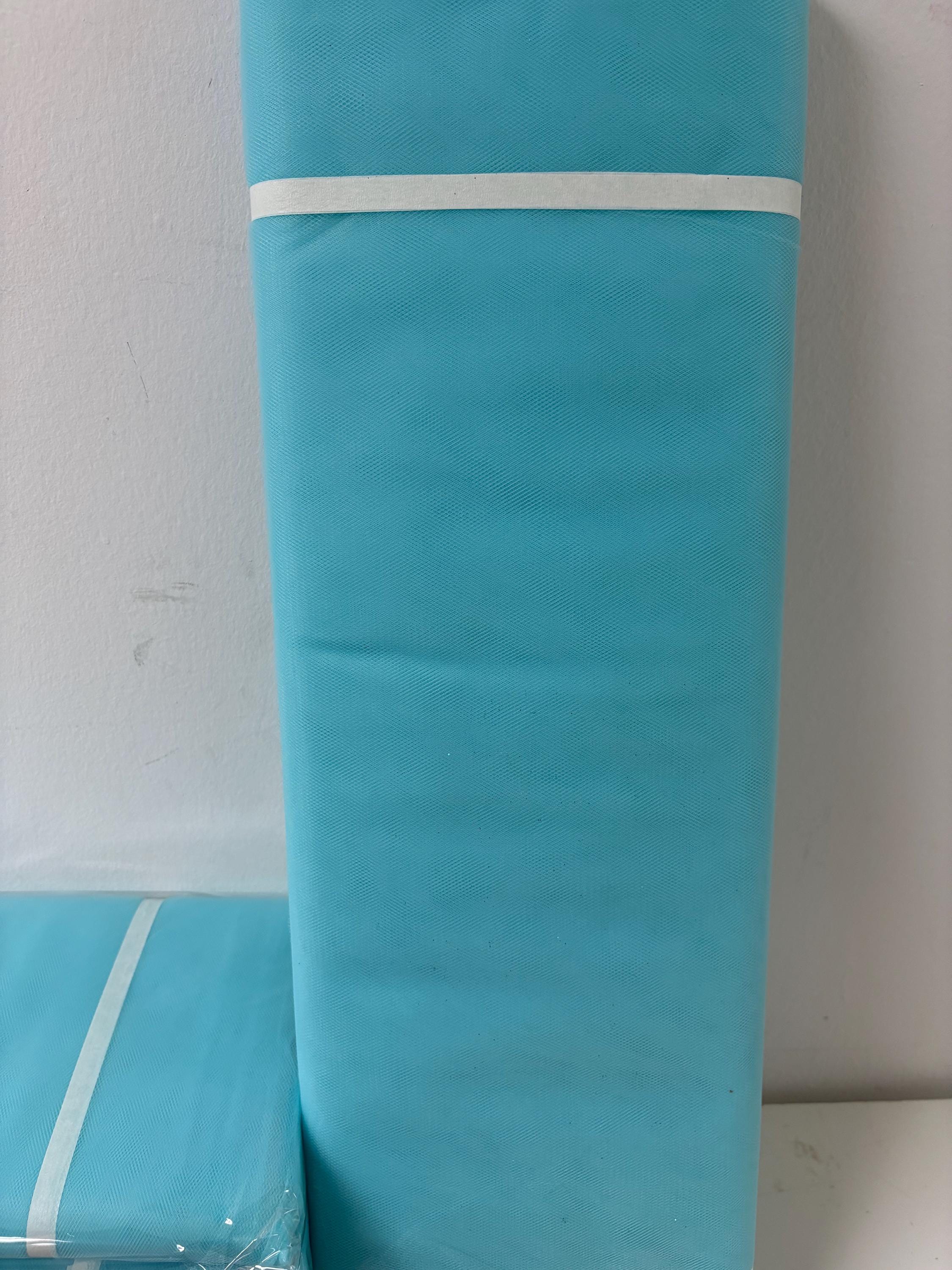 Color Aqua 22 Tulle 1 bolt 40 yards width 54", double fold, . Tela de tul. use for party decoration. craft fabric. wedding vale and tutu