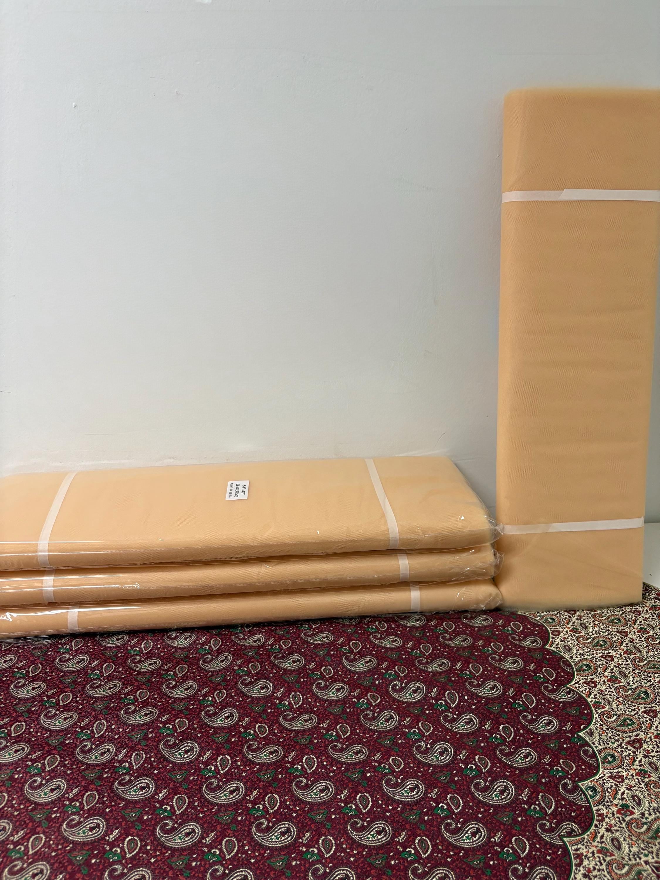 Color Beige 50 Tulle 1 bolt 40 yards width 54", double fold, . Tela de tul. use for party decoration. craft fabric. wedding vale and tutu