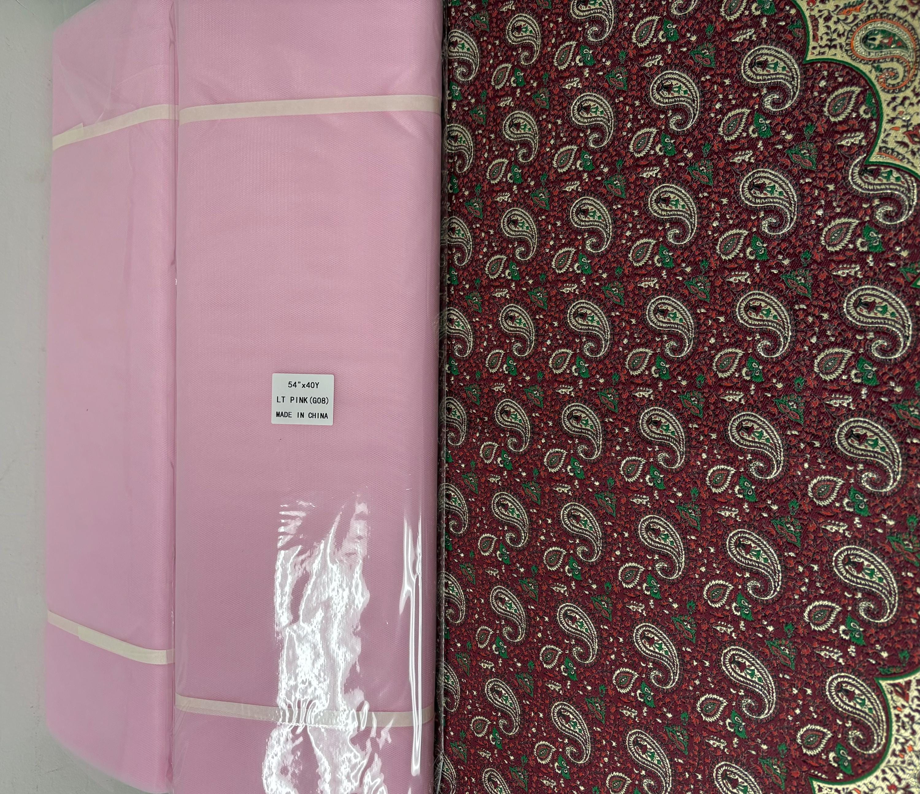 Color Lt.Pink 08 Tulle 1 bolt 40 yards width 54", double fold, . Tela de tul. use for party decoration. craft fabric. wedding vale and tutu