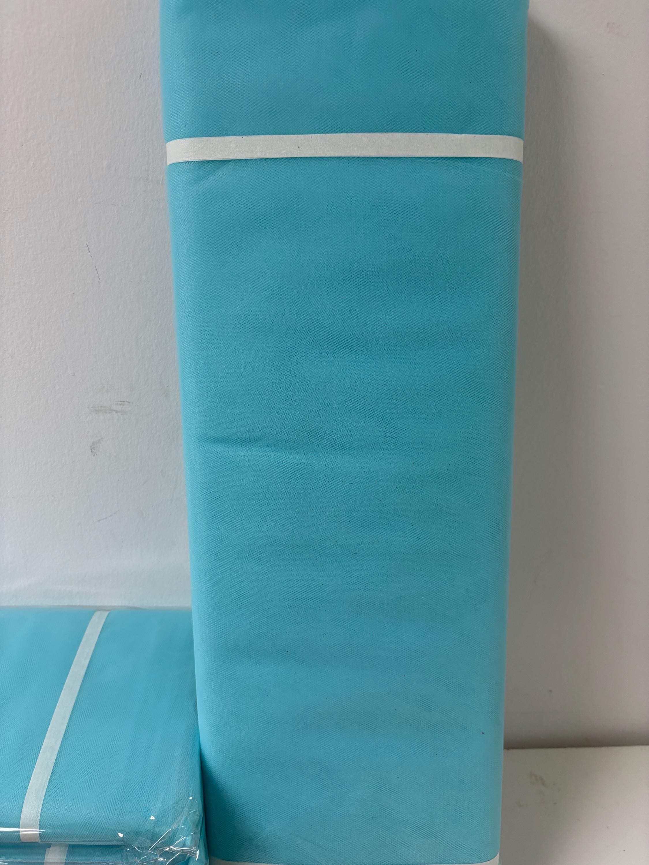Color Aqua 22 Tulle 1 bolt 40 yards width 54", double fold, . Tela de tul. use for party decoration. craft fabric. wedding vale and tutu