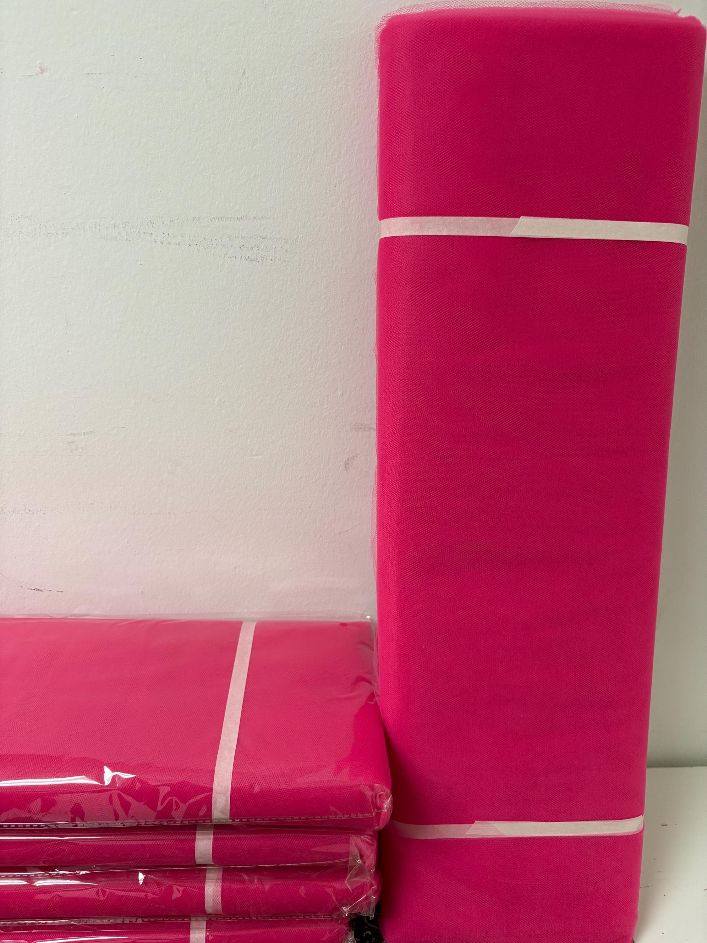 Color Fucshia 12 Tulle 1 bolt 40 yards width 54", double fold, . Tela de tul. use for party decoration. craft fabric. wedding vale and tutu