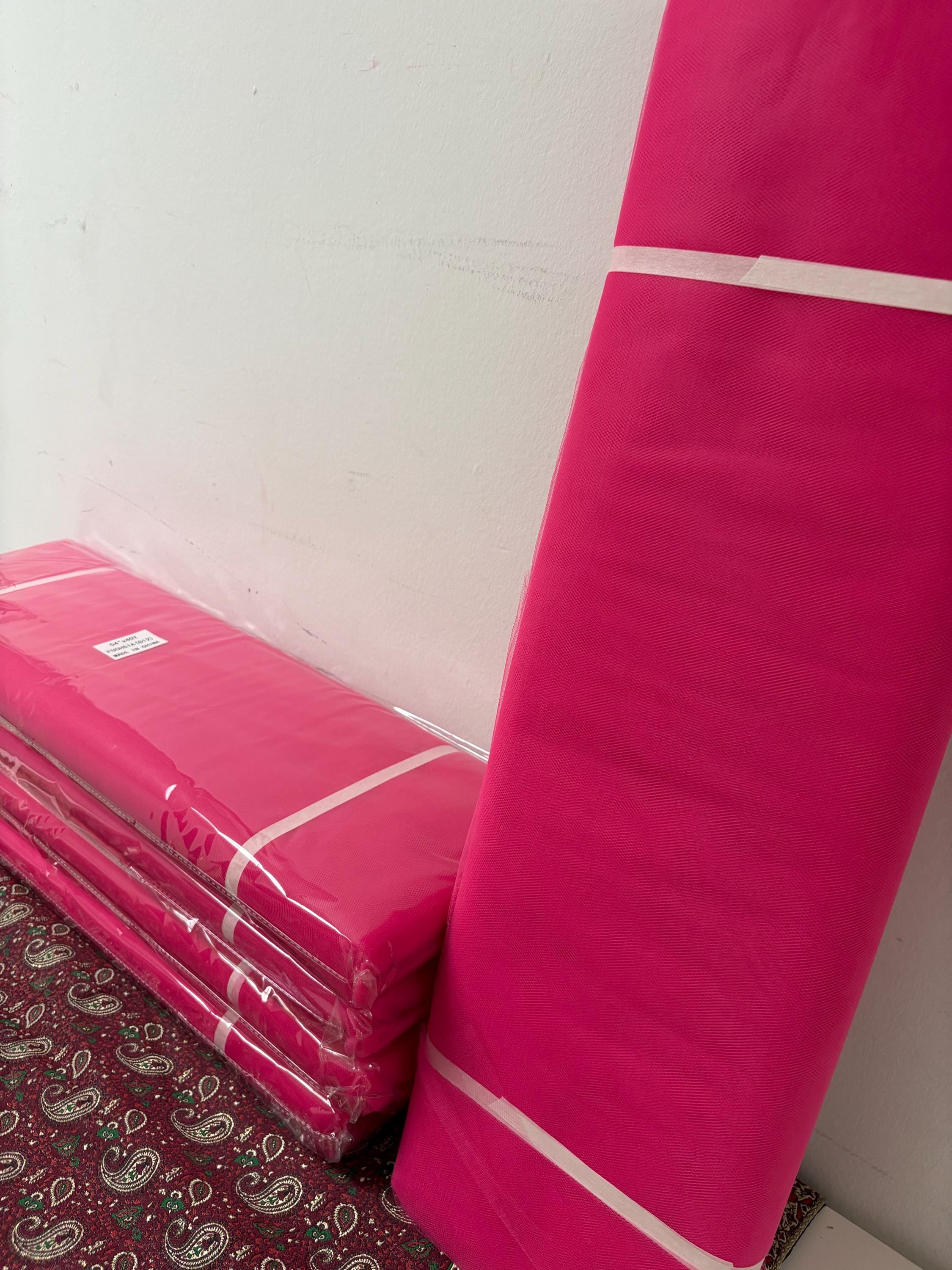 Color Fucshia 12 Tulle 1 bolt 40 yards width 54", double fold, . Tela de tul. use for party decoration. craft fabric. wedding vale and tutu
