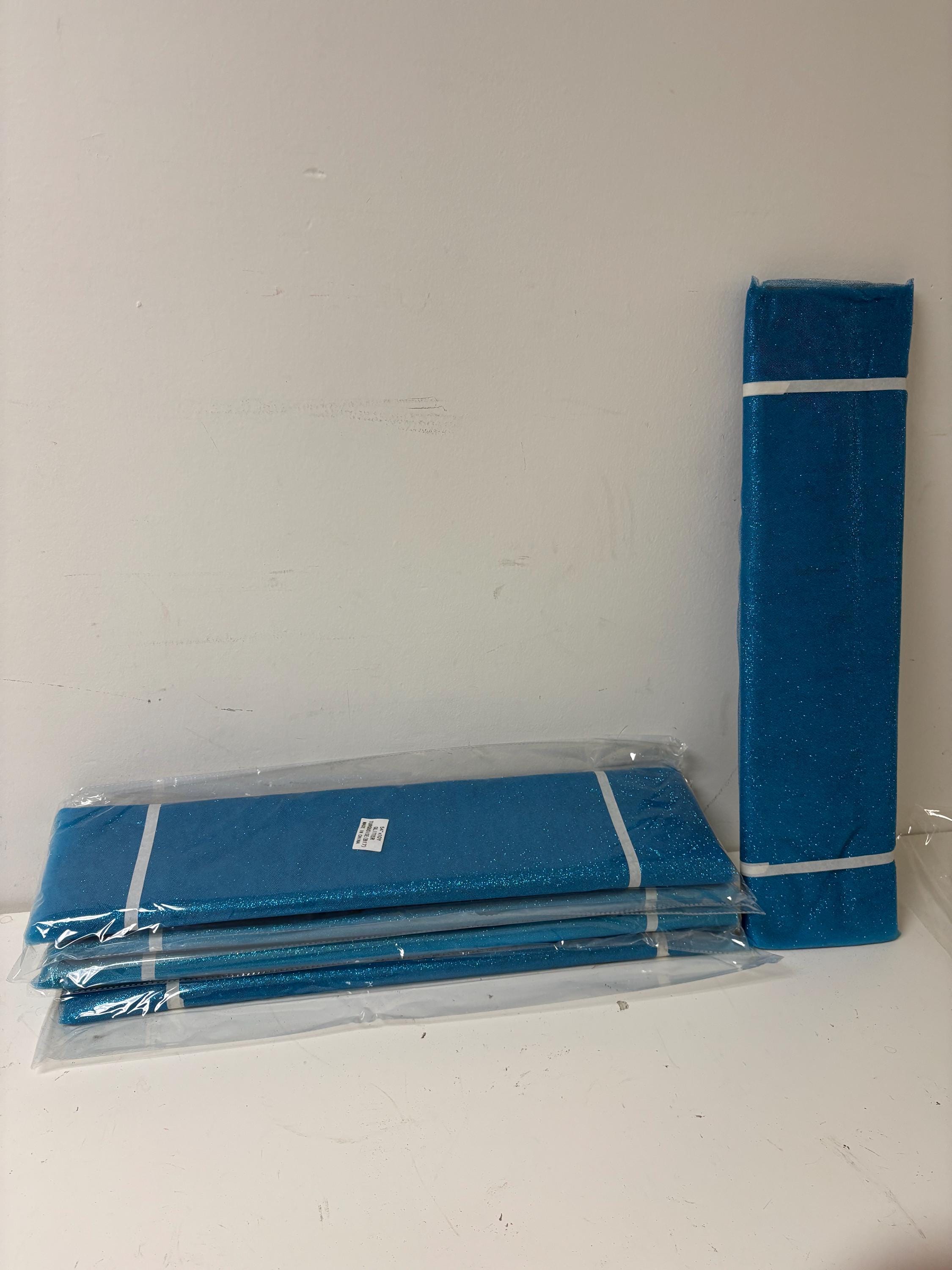 Tulle turquoise with Glitter 10 yards 54" double fold. 10 yards bolt.