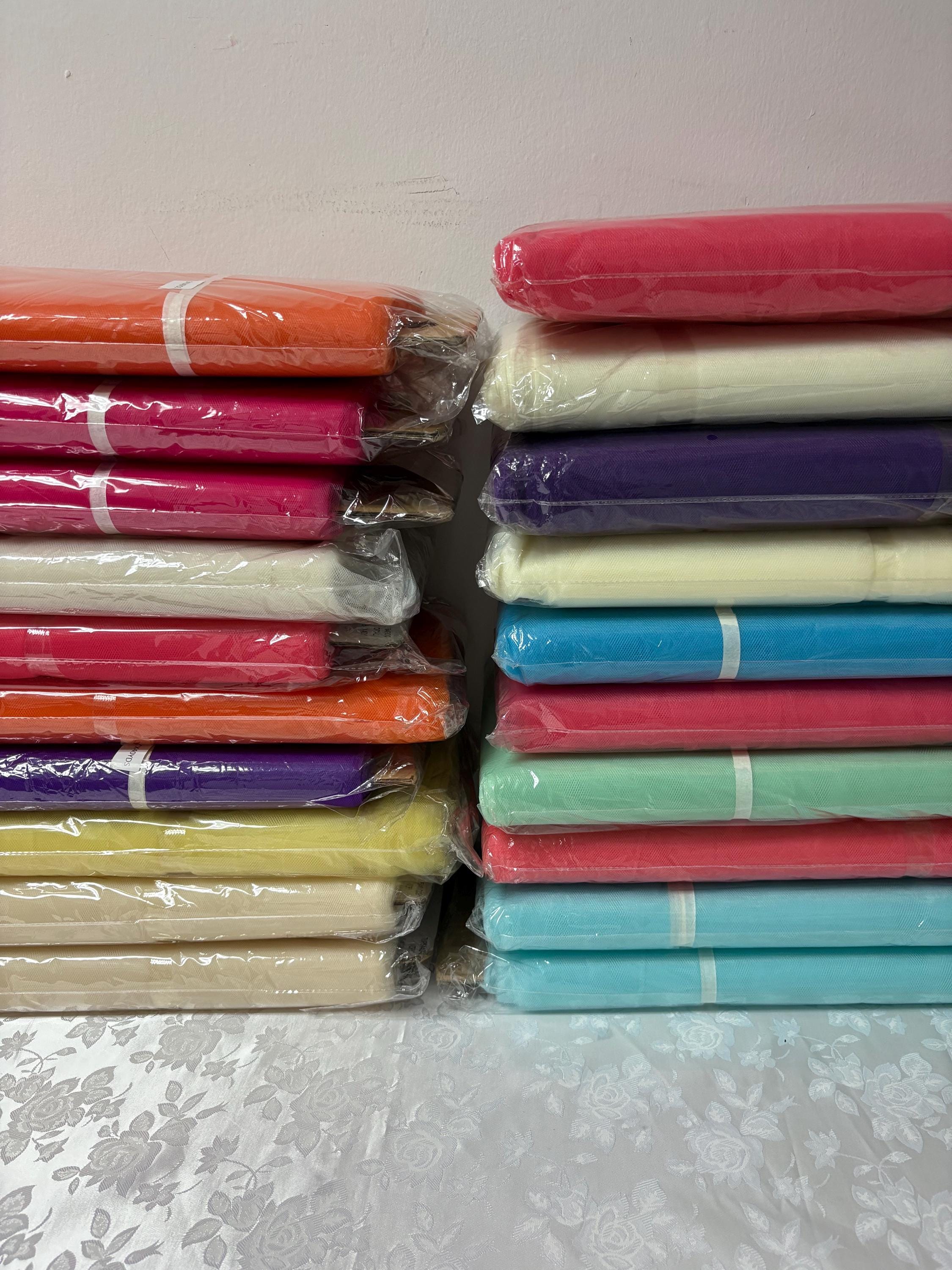 SALE:1 bolt 40 yards Tulle 54". Tela de tul. sell by 40 yards per bolt,double fold, use for craft fabric. wedding vale and tutu.