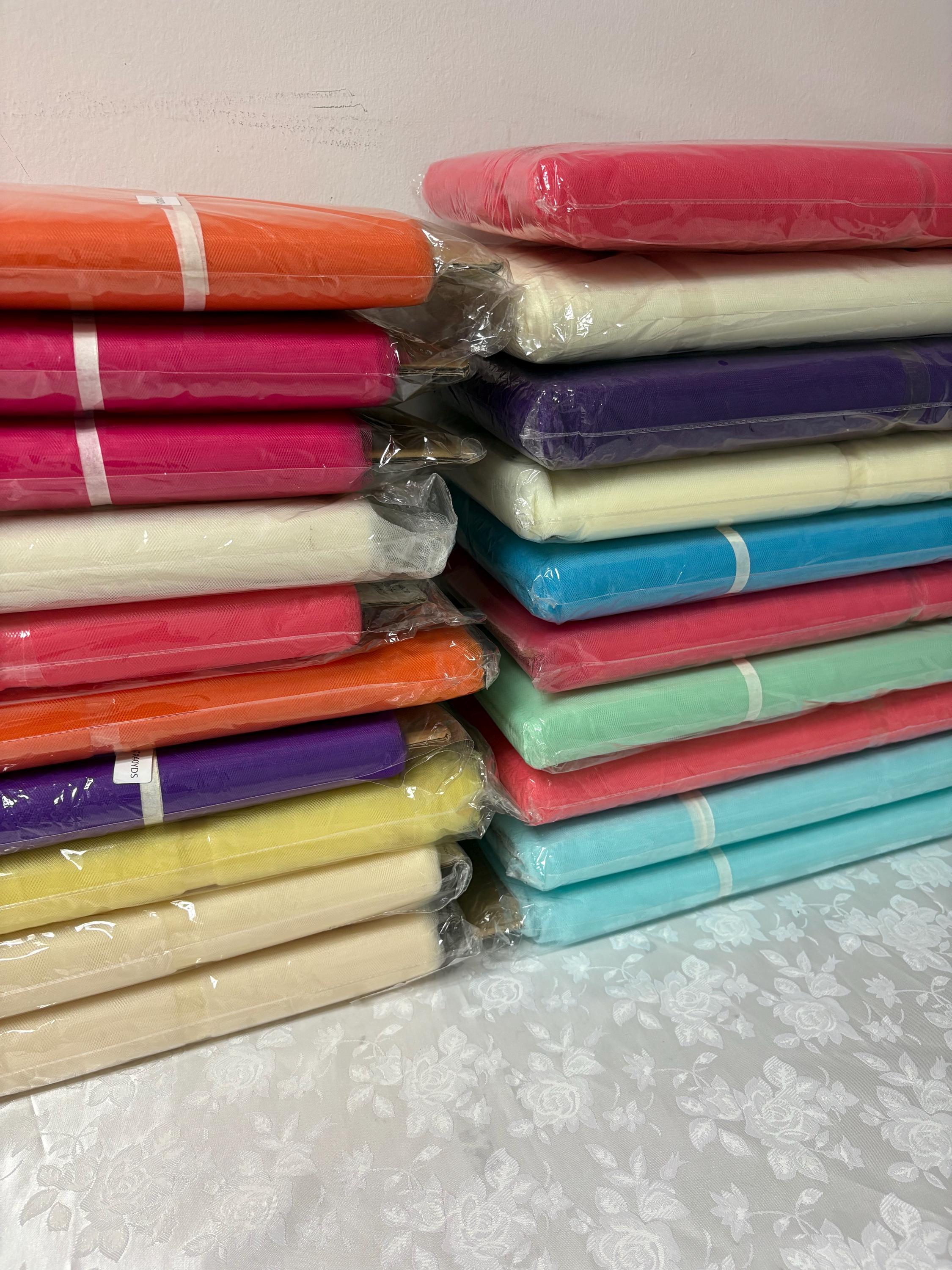 SALE:1 bolt 40 yards Tulle 54". Tela de tul. sell by 40 yards per bolt,double fold, use for craft fabric. wedding vale and tutu.