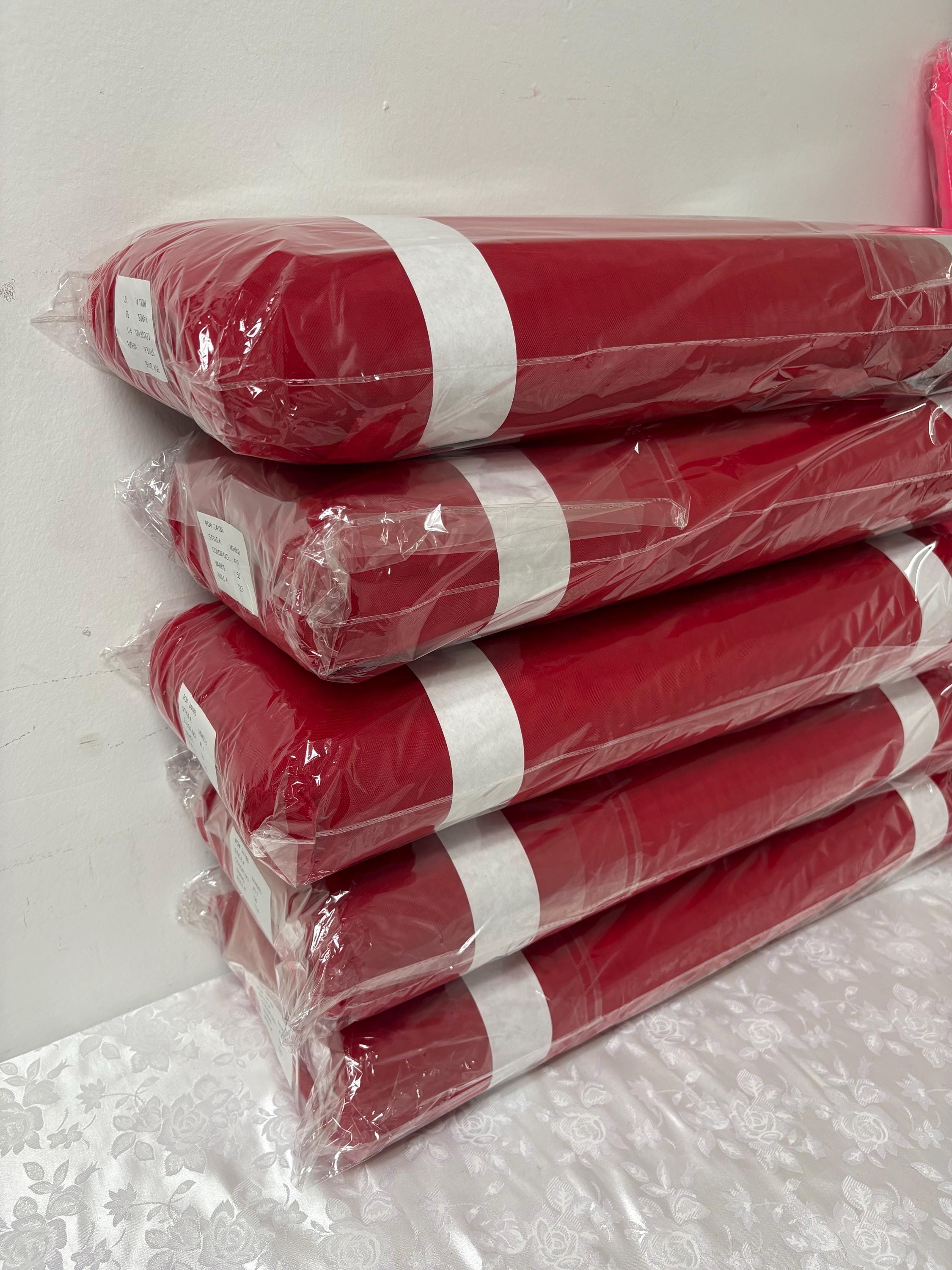 50 yards Illusion tulle fabric .width:108 inches 4 fold bolt. 100% polyester, common uses in bridal line, tutu's. Tela de tul 108”.