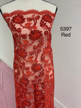 Load image into Gallery viewer, Lace Fabric in variety of colors. Design 5397