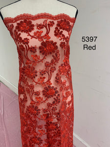 Lace Fabric in variety of colors. Design 5397