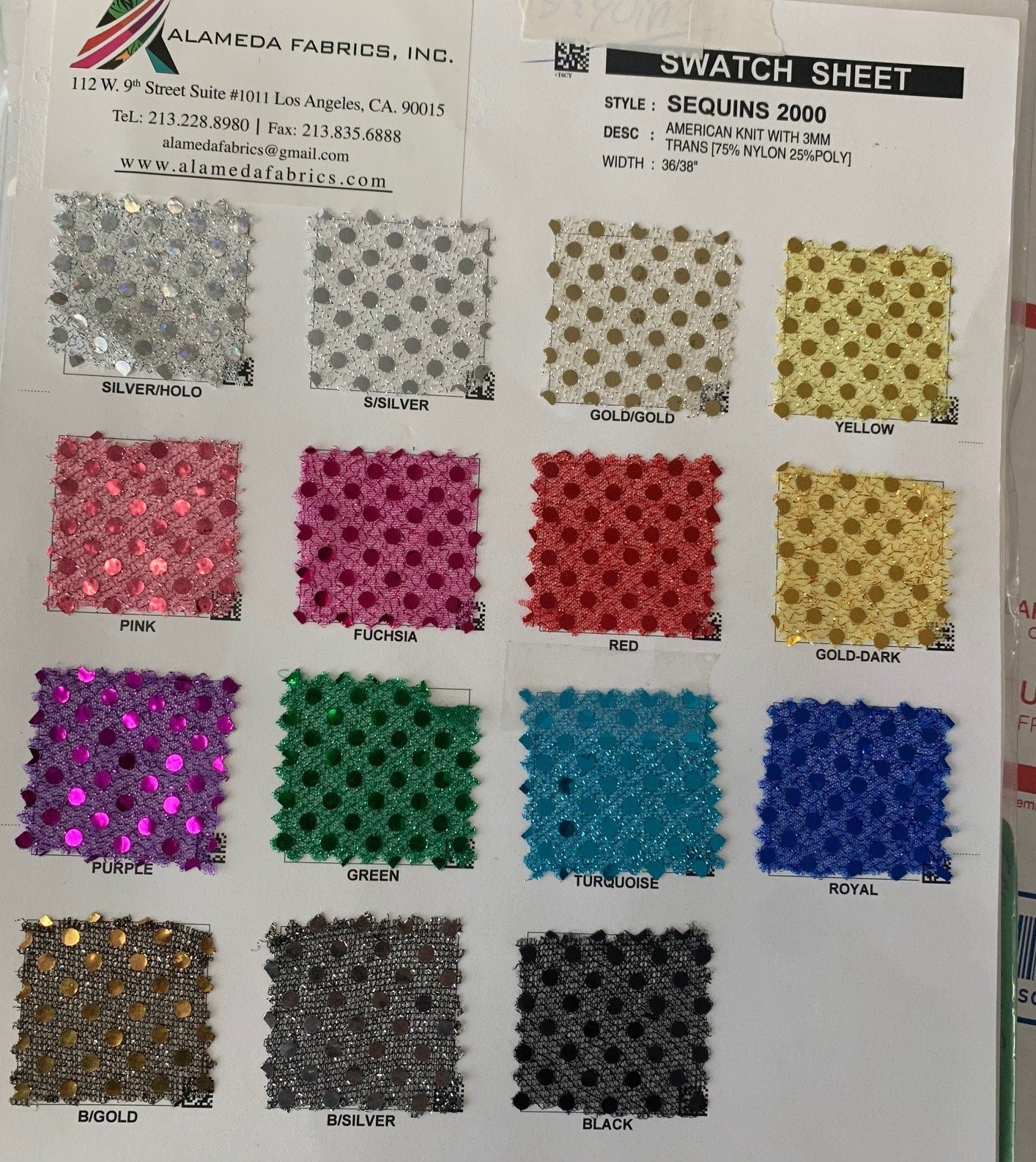 Sequins Fabric width 44inch