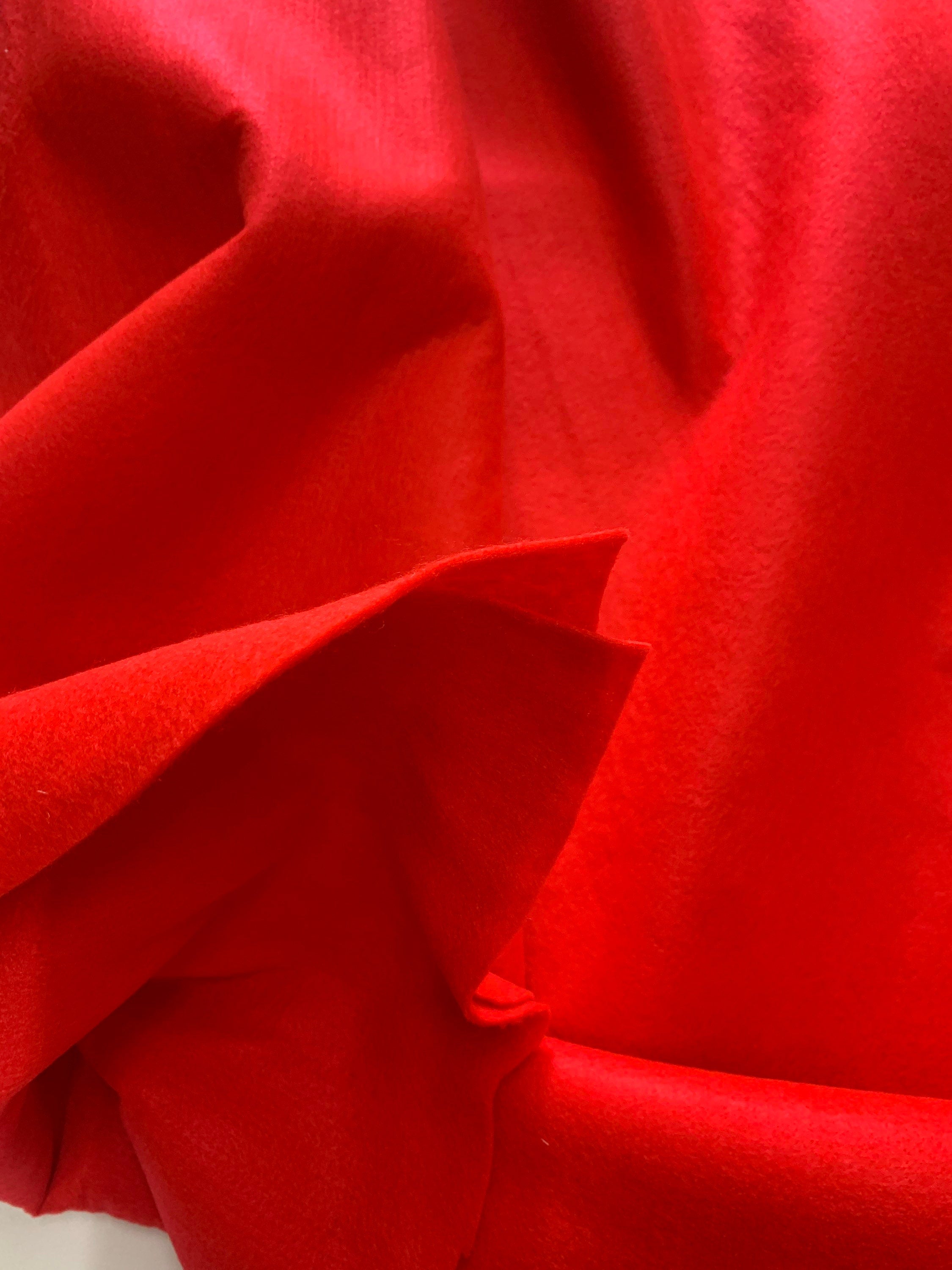 Red color Felt fabric by yard width 36"