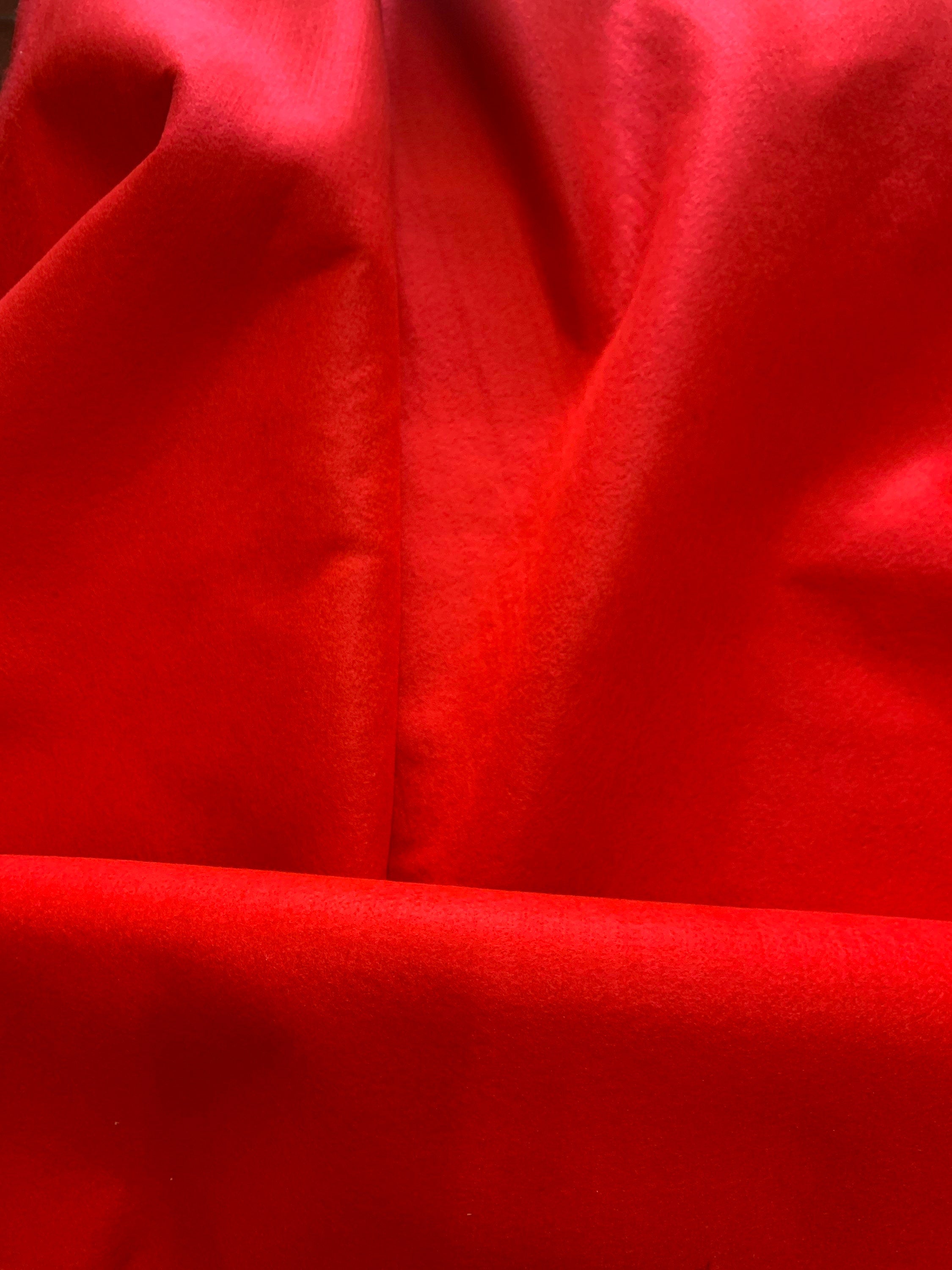 Red color Felt fabric by yard width 36"