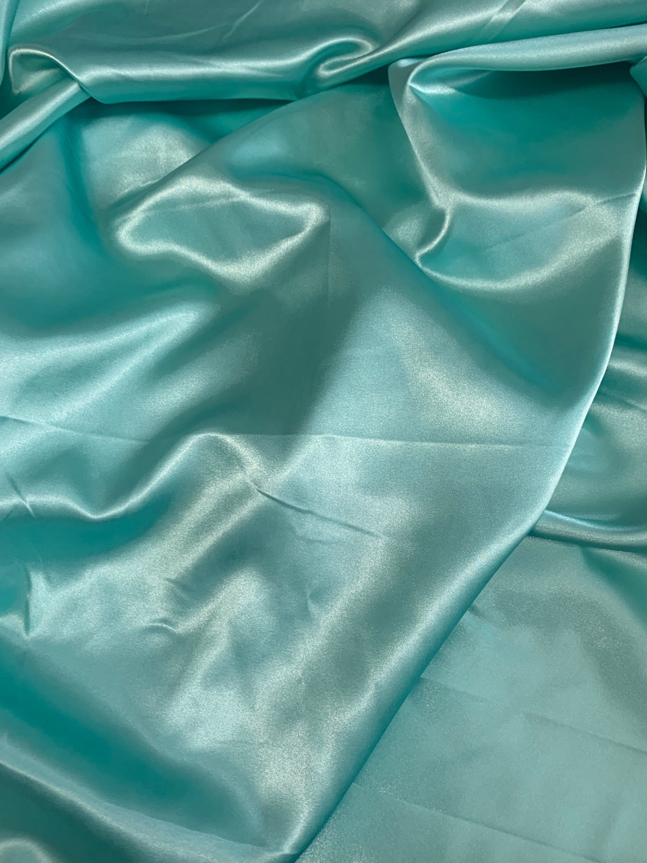 Mint color Satin fabric. color Mint (item no 3142 medium satin)