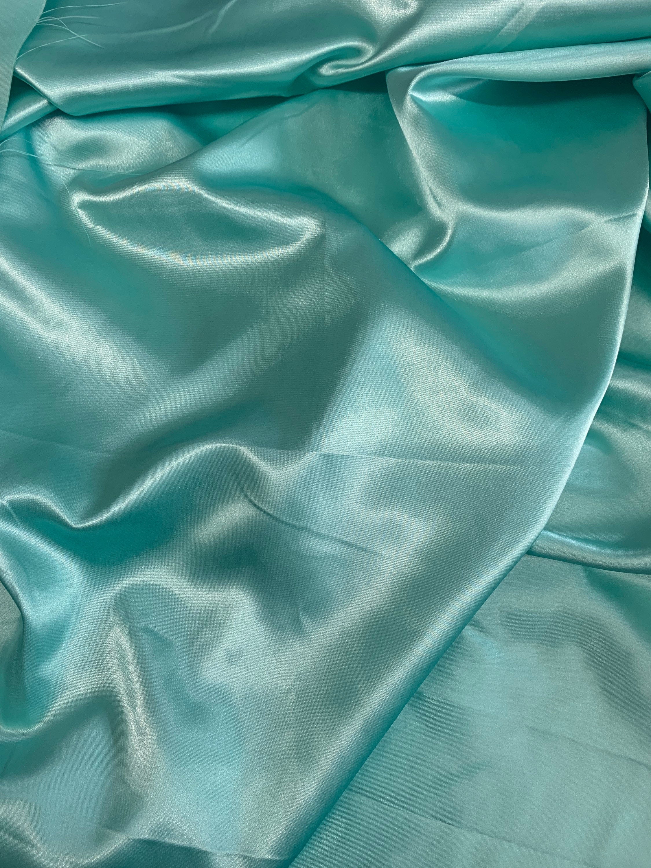 Mint color Satin fabric. color Mint (item no 3142 medium satin)