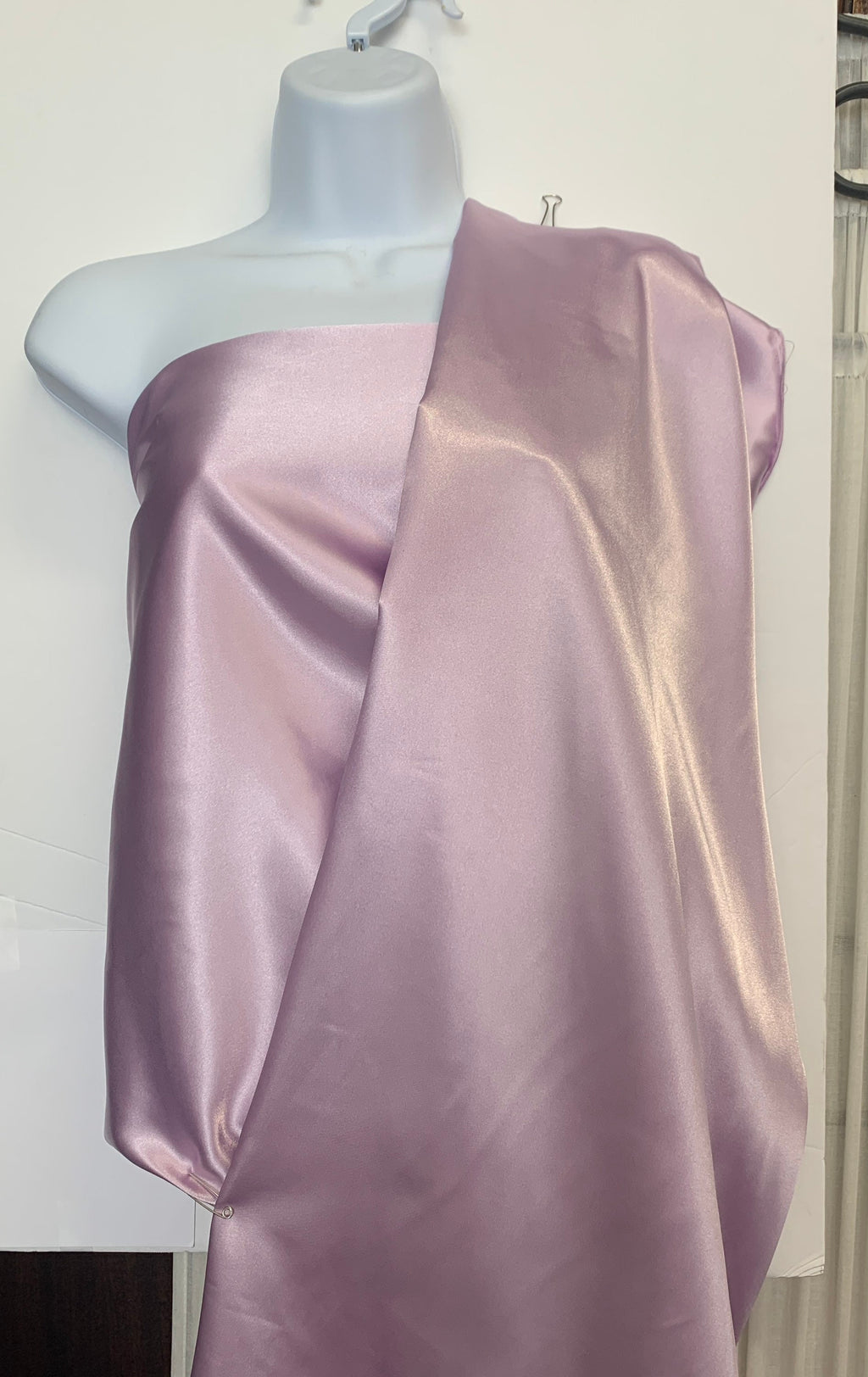 Bridal satin color Lavender 170, width 59/60 inches sample available upon request