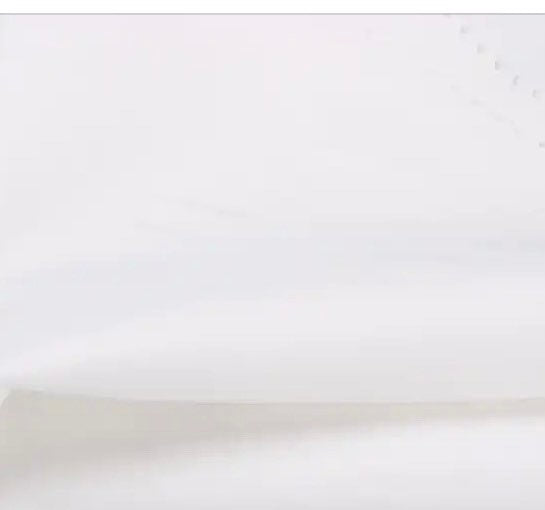 White 100% cotton fabric, 58/60" shirt weight.