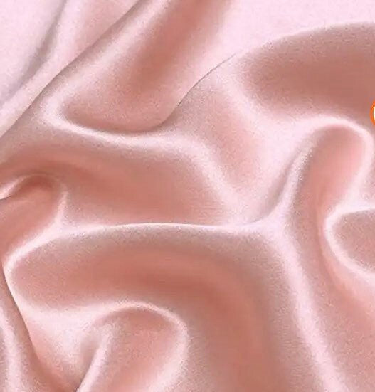 Pink Silky soft satin Charmeuse Satin, width 58/60" 100% polyester suitable for lingerie.
