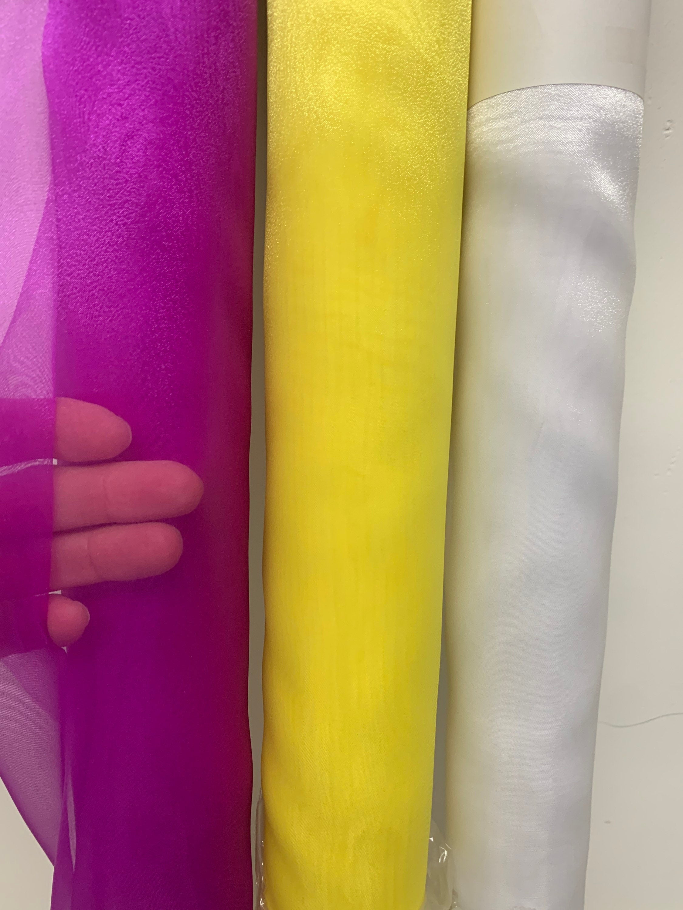 Crystal Organza fabric. Width 58/60" inches wide, 100% Polyester