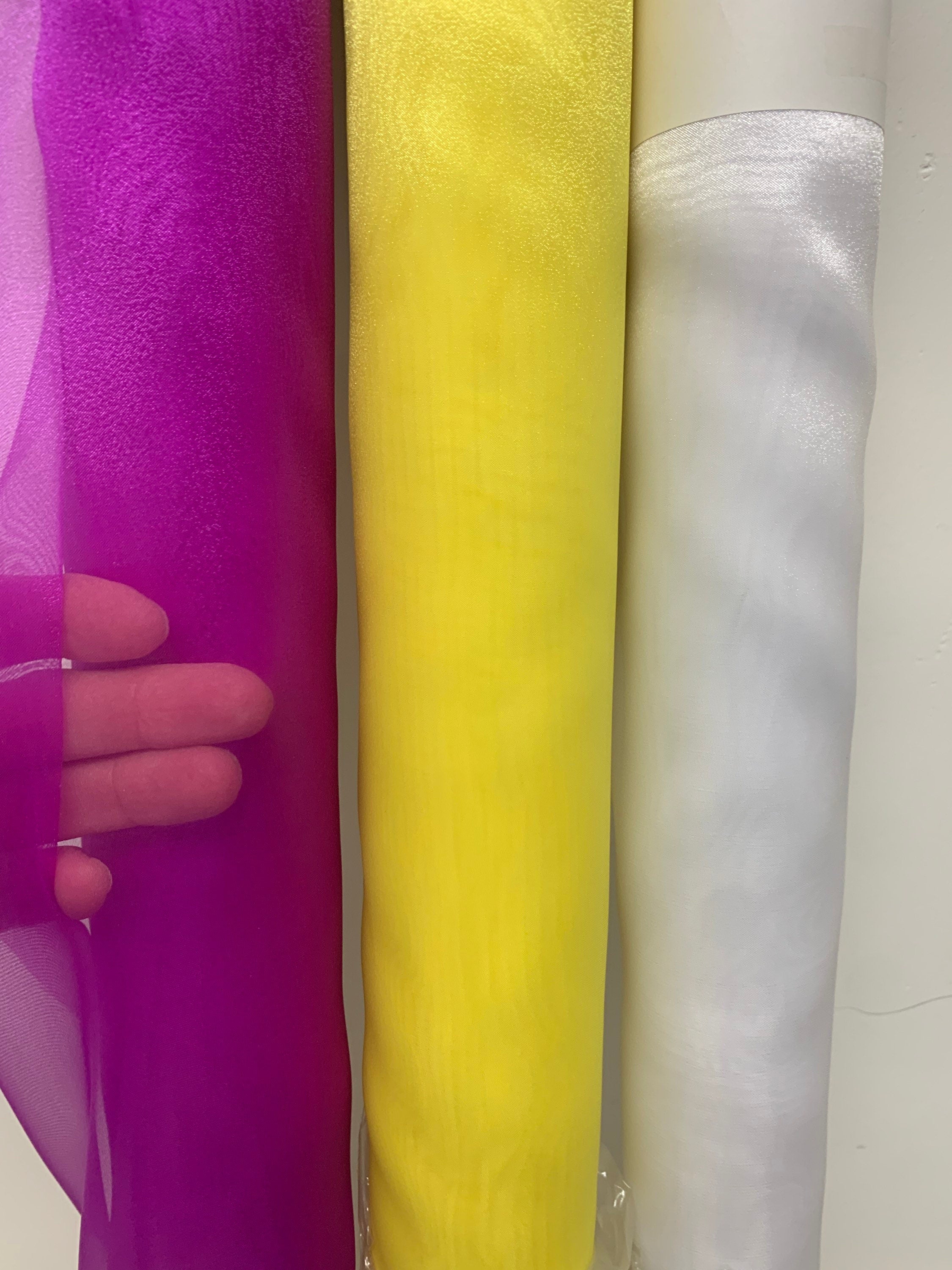 Crystal Organza fabric. Width 58/60" inches wide, 100% Polyester