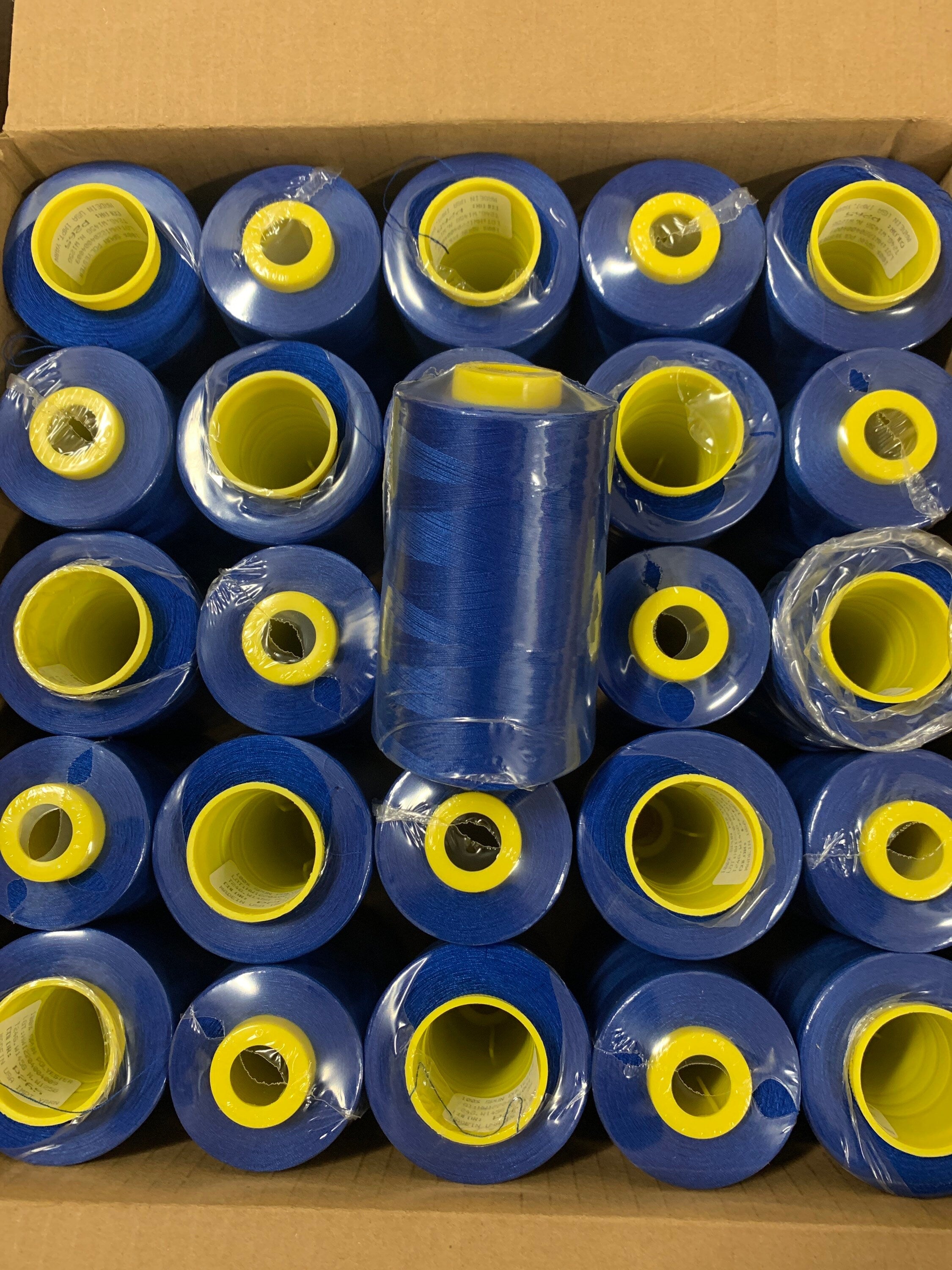 Royal 5000 yards sewing threads, 5000 yards per cone, wrap in clear cover for daily sewing. thread size Tex 24