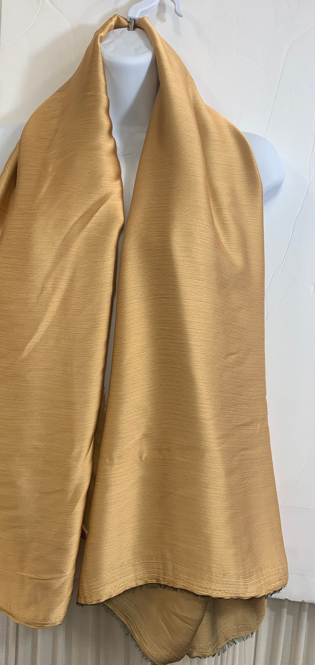 Chiffon two tone color gold/olive width 59 inches soft silky finished, great for scarf, blouse and more.