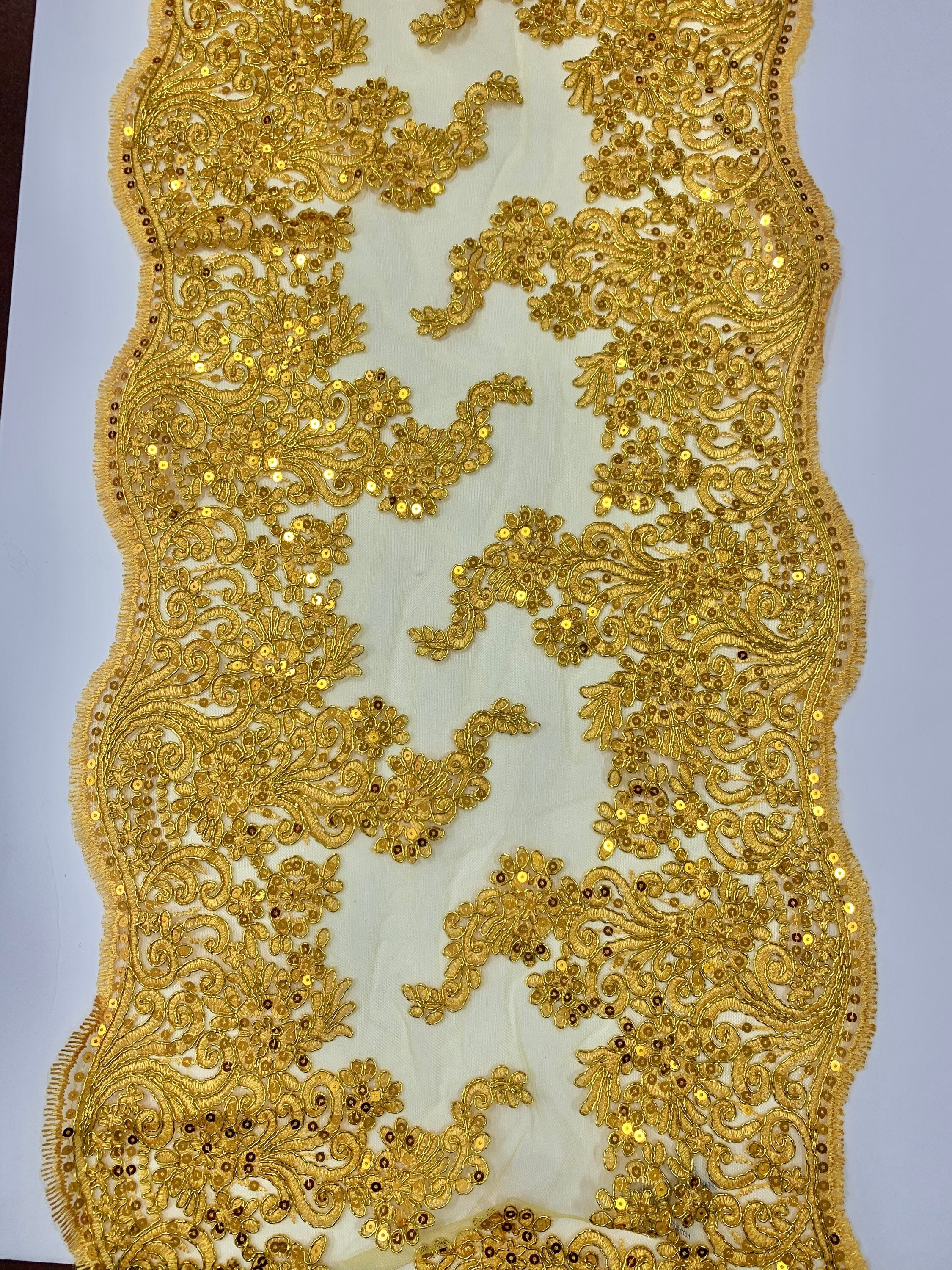 Yellow color Lace 15” for table runner,