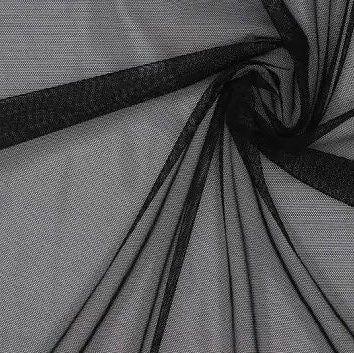 A 2 yards cut Black Mesh Fabric. 100% polyester, width 55 inches. sell by a 2 yards increment continuous.