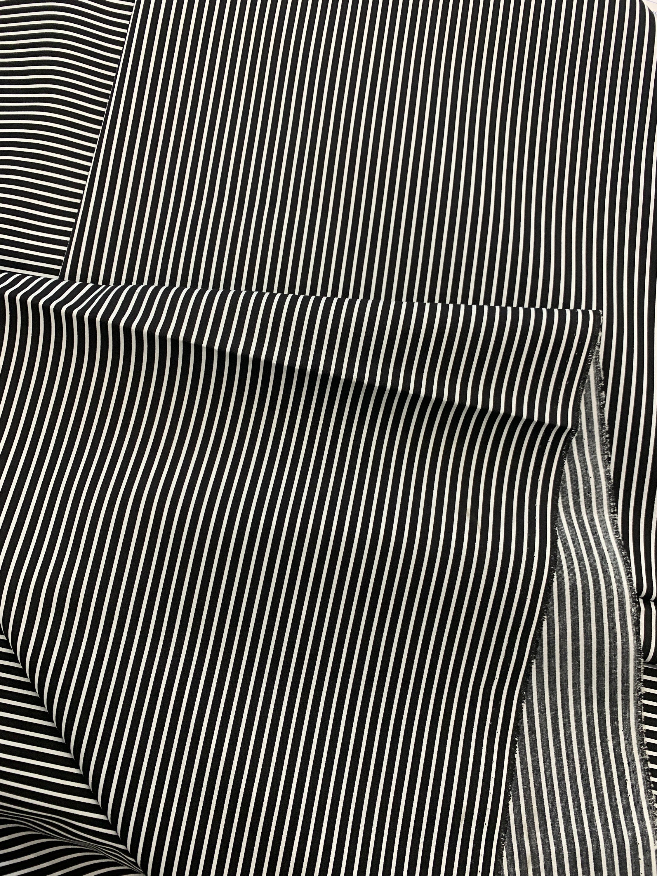 shirt fabric. poly cotton fabric 58" wide, Great item for shirt, tops or uniform brown white stripes.