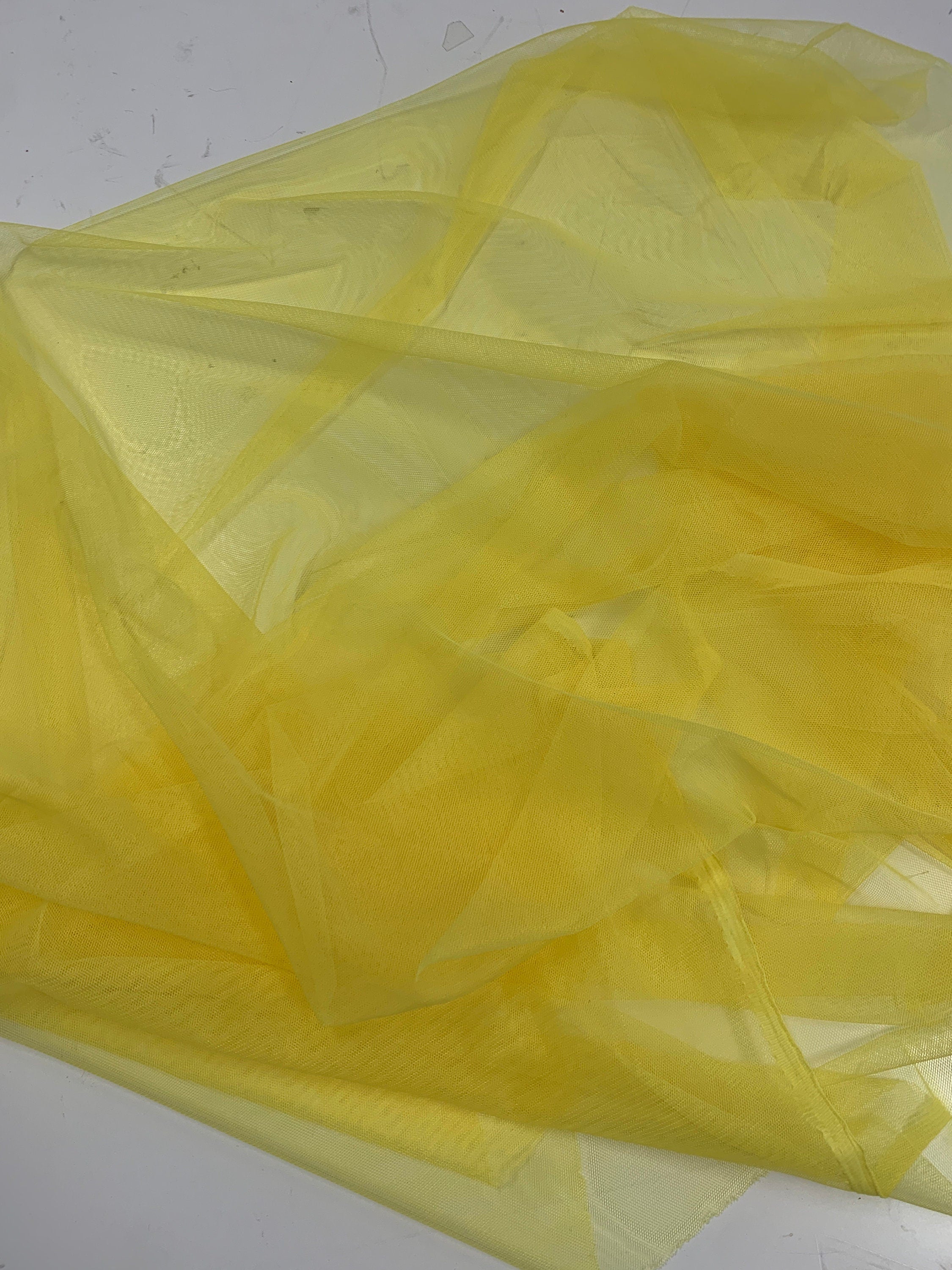 Yellow Mesh Fabric by yard. 100% polyester Mesh fabric width 55 inches.
