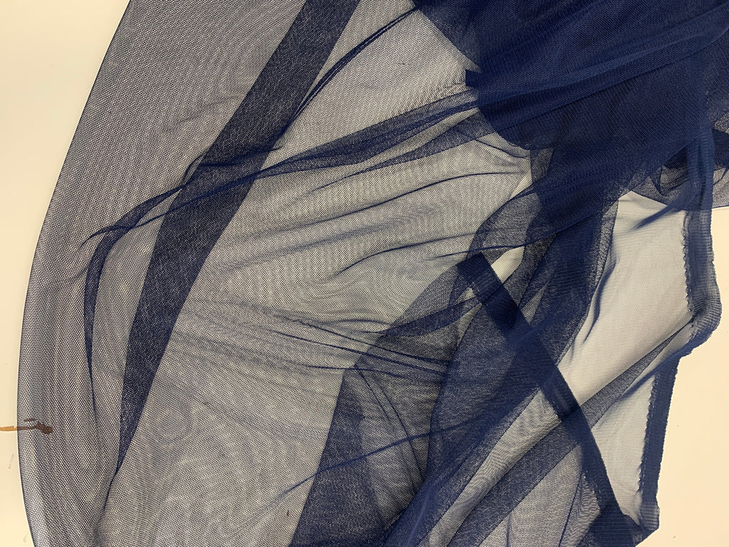 Navy Mesh Fabric by yard. 100% polyester Mesh fabric width 55 inches in Navy color.