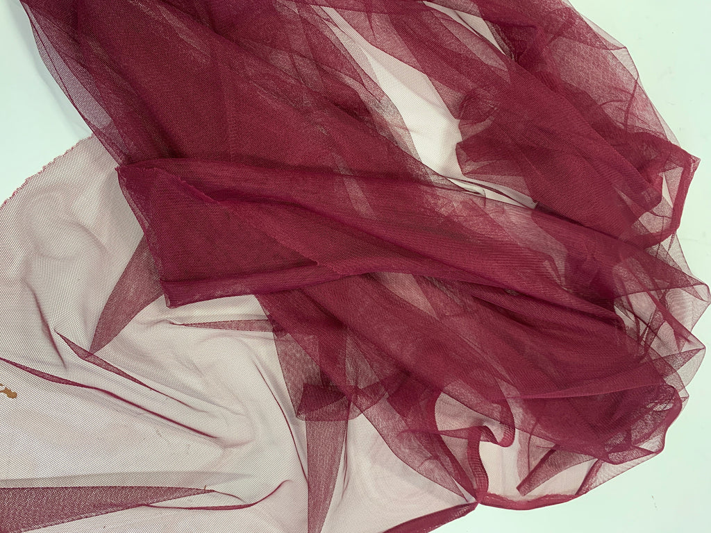 4 yards Burgundy POWER Mesh Fabric. spandex and polyester Mesh fabric width 58/60 inch.