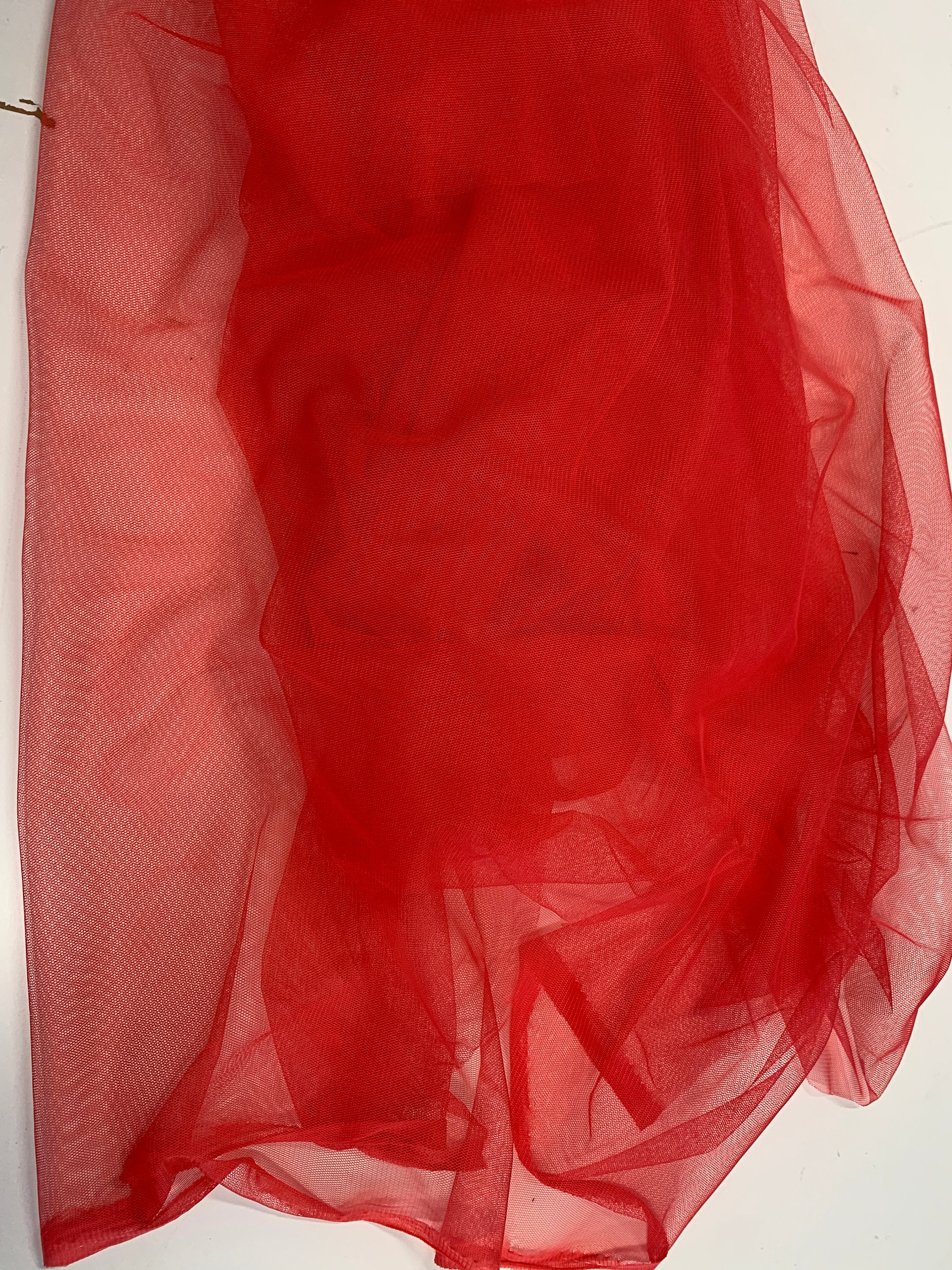 Coral Mesh Fabric by yard. 100% polyester Mesh fabric width 55 inches. known as sheer mesh fabric, mesh material, mesh textile, soft mesh.