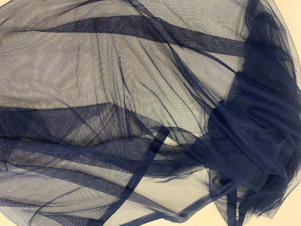 Navy Mesh Fabric by yard. 100% polyester Mesh fabric width 55 inches in Navy color.