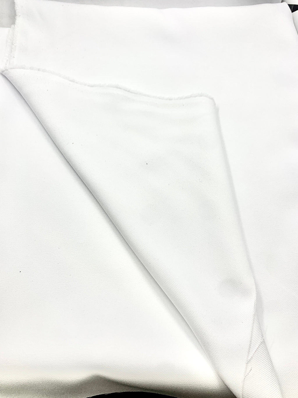 Poly Gabardine Fabric - White - 58" Width