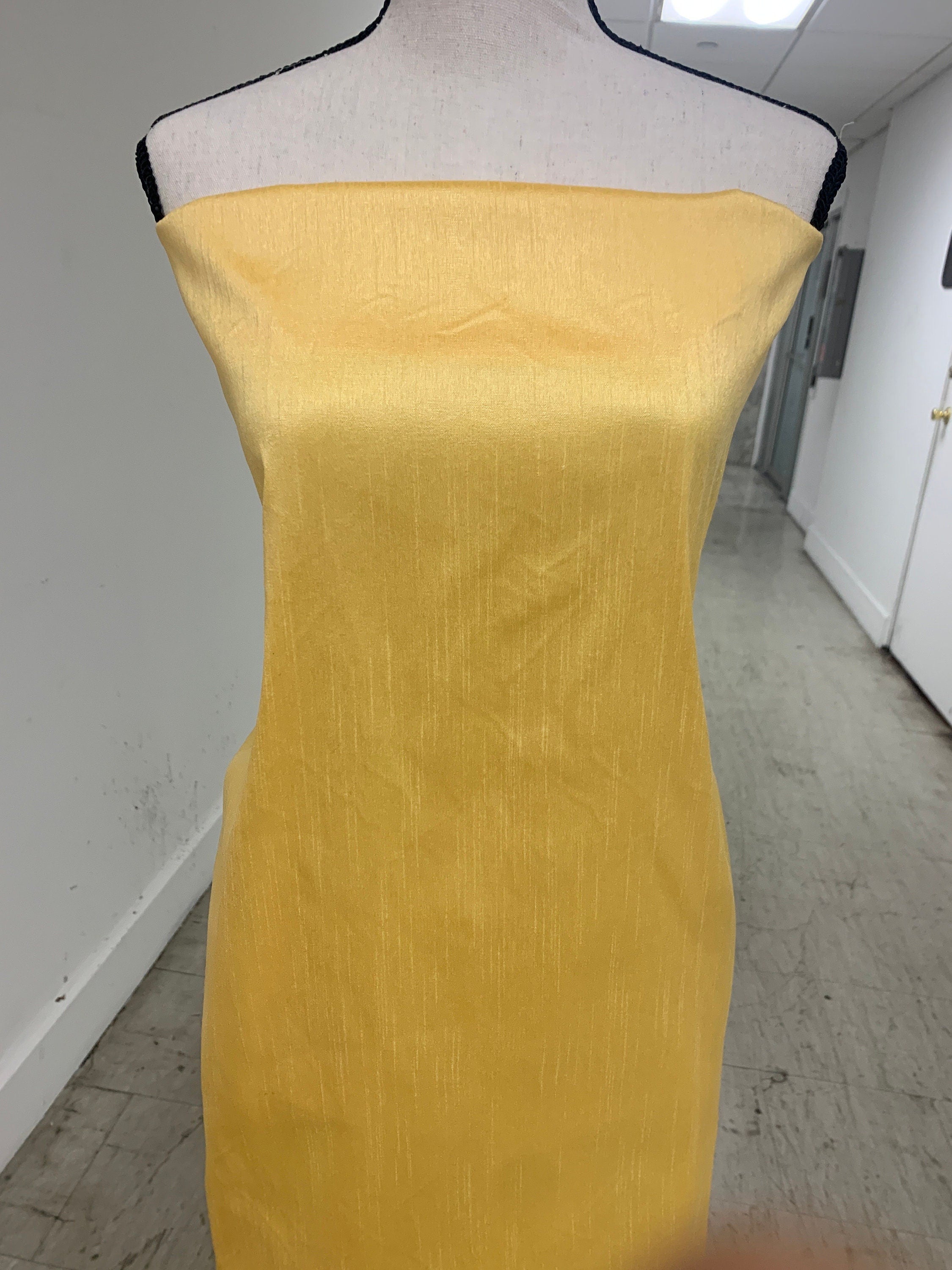Dupioni shantung fabric. width 54 inches. color light gold, sell by yard