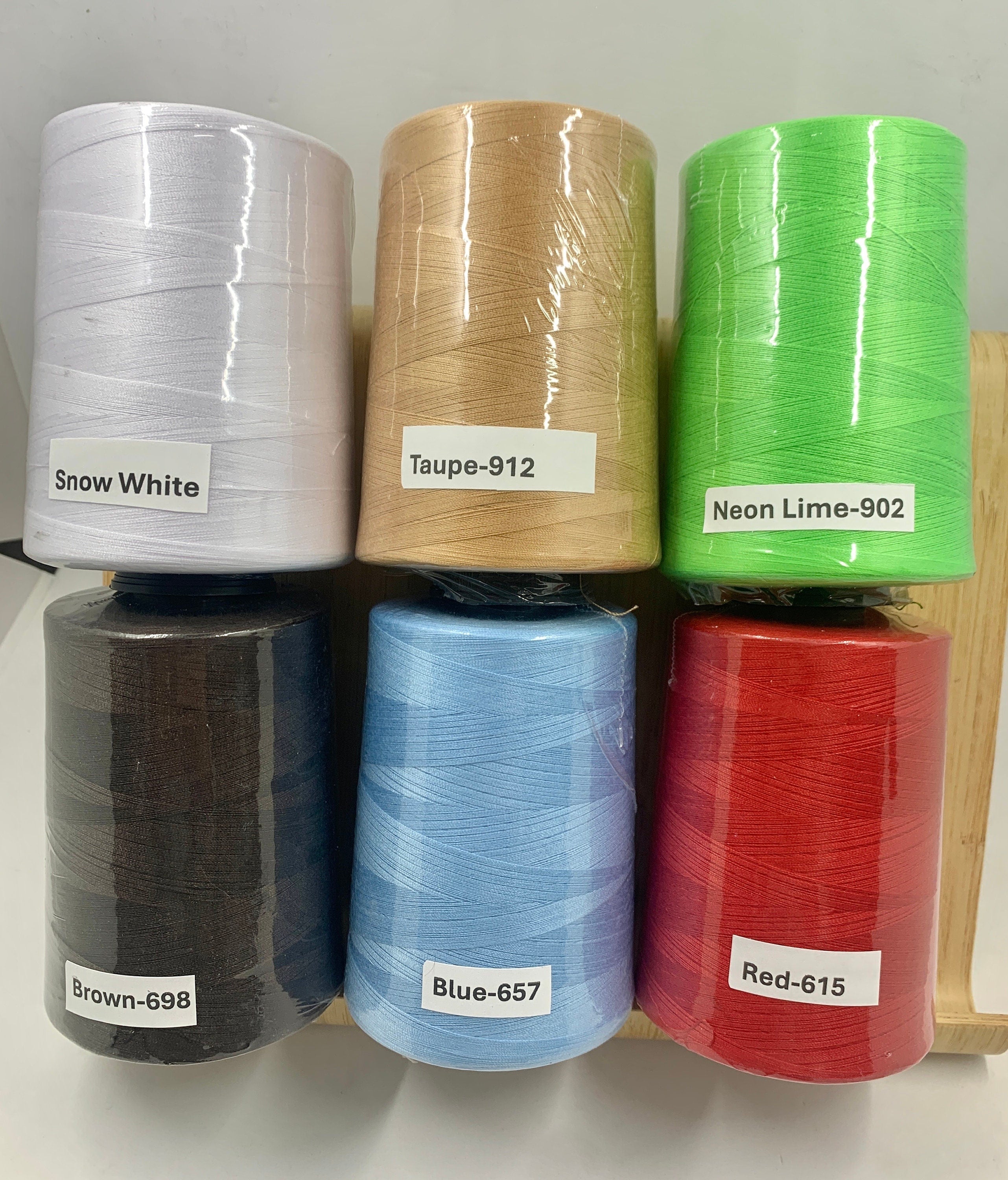 Tex 40 Sewing Threads, 100% spun Polyester, 6000 yards Tex 40, 30/2,T50. Color card available for small fee, Made in U.S.A.