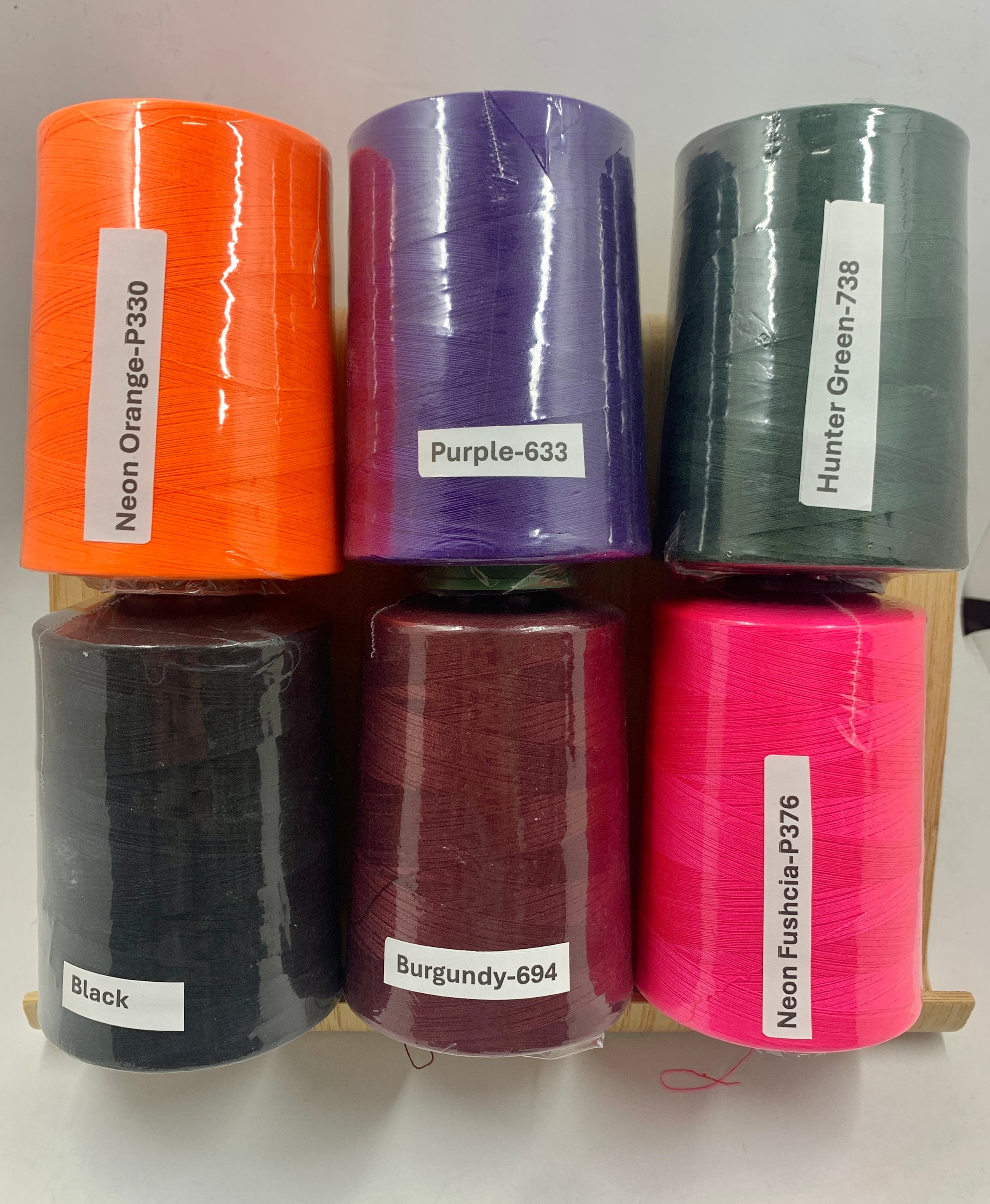 Sewing Threads Tex 40, 100% spun Polyester, 6000 yards Tex 40, 30/2,T50. Color card available for small fee, Made in U.S.A.