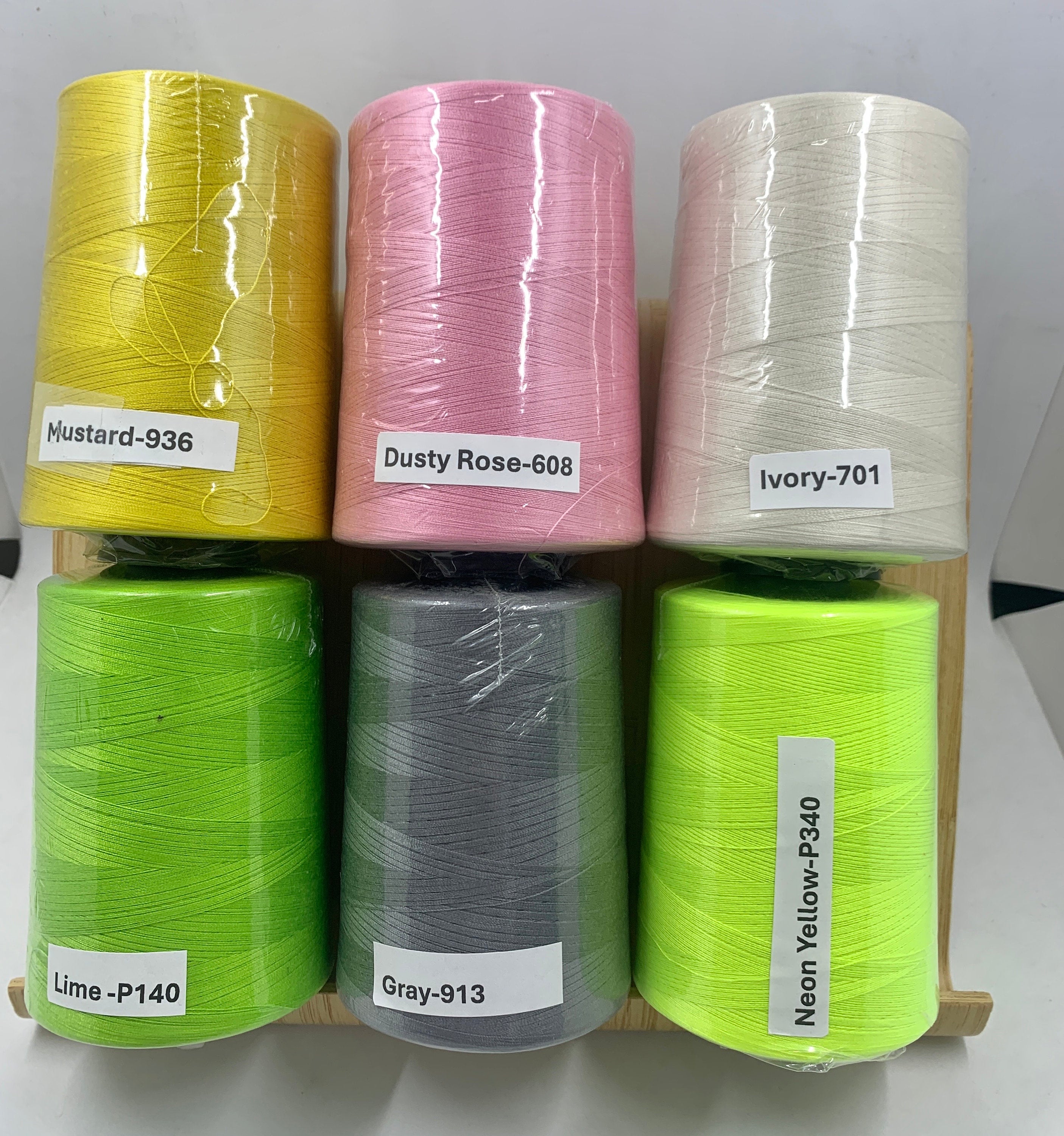 Sewing Threads Tex 40, 100% spun Polyester, 6000 yards Tex 40, 30/2,T50. Color card available for small fee, Made in U.S.A.