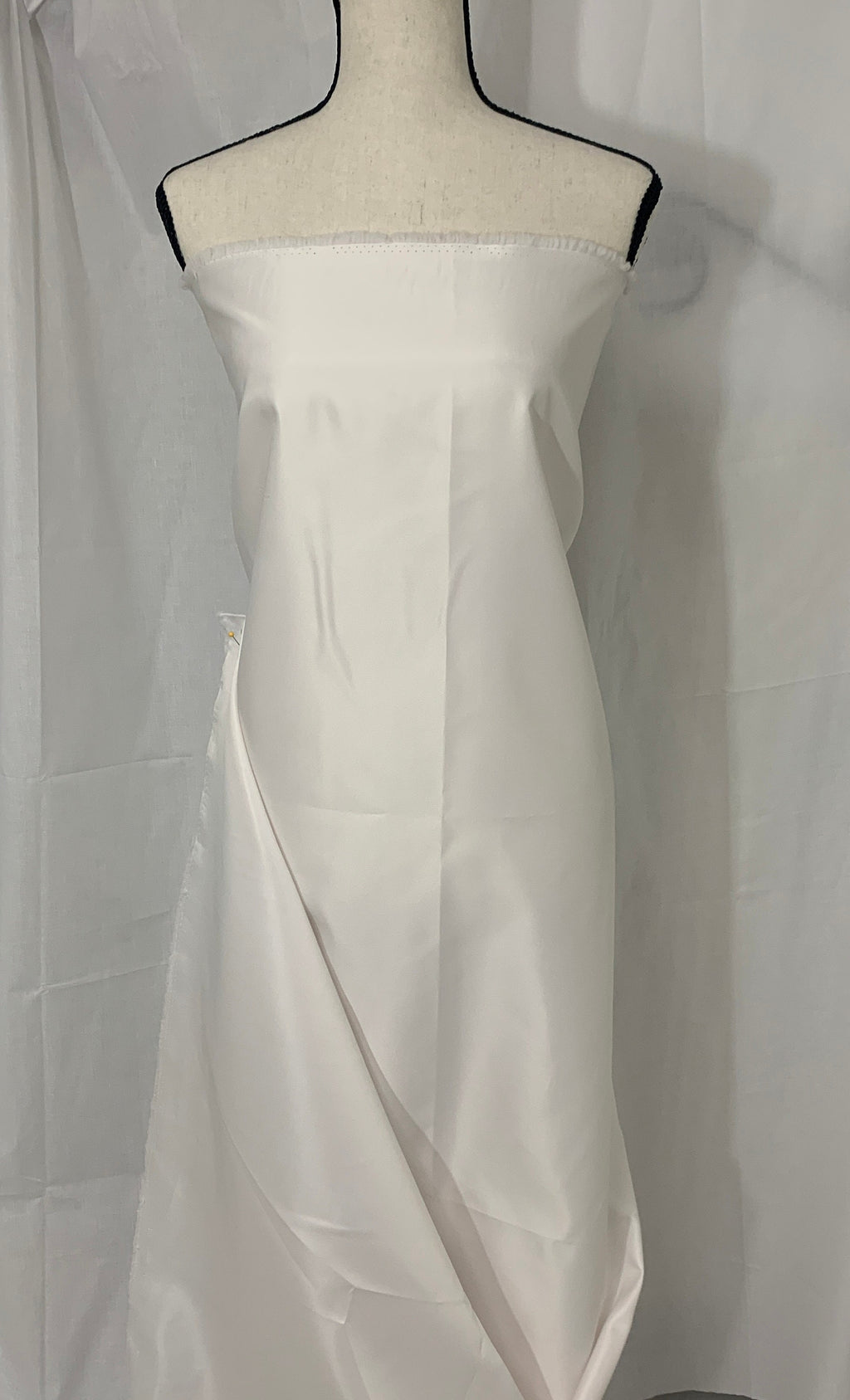 White Matt bridal satin fabric width 60", dry clean fabric, great item for party dress, bridesmaid and craft. free sample.