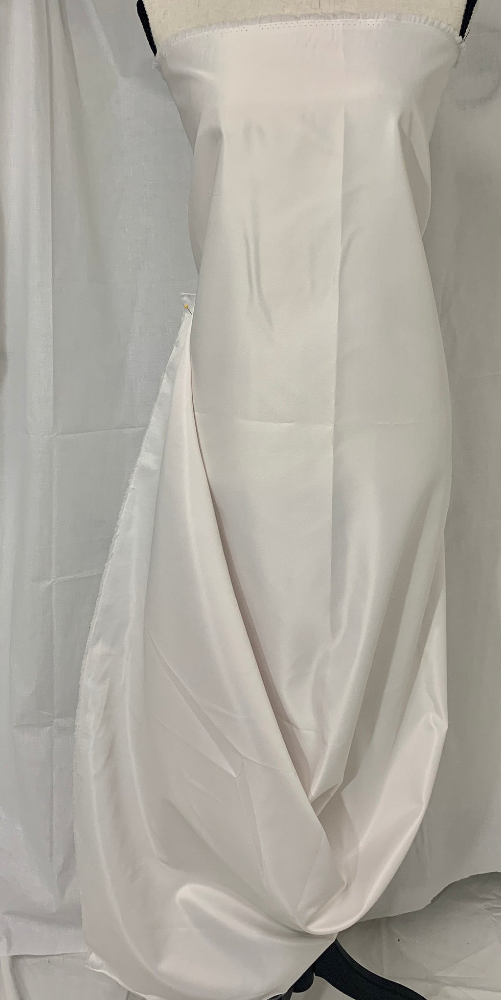 White Matt bridal satin fabric width 60", dry clean fabric, great item for party dress, bridesmaid and craft. free sample.