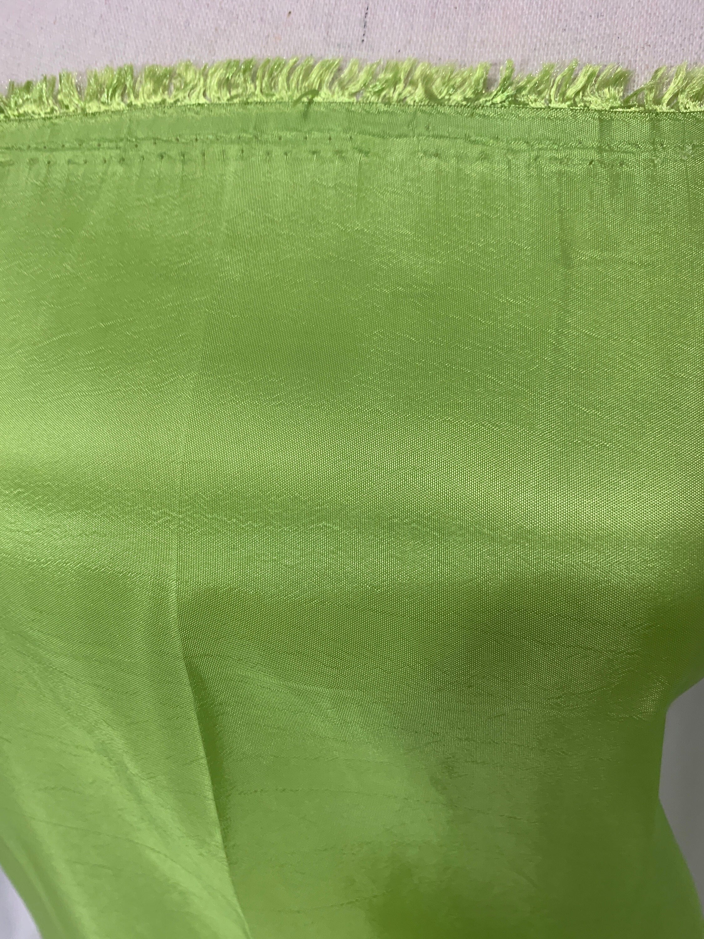 Apple green Taffeta fabric . Two tone affet fabric width 58" polyester. great for tops, decoration, craft and art projects. item 105
