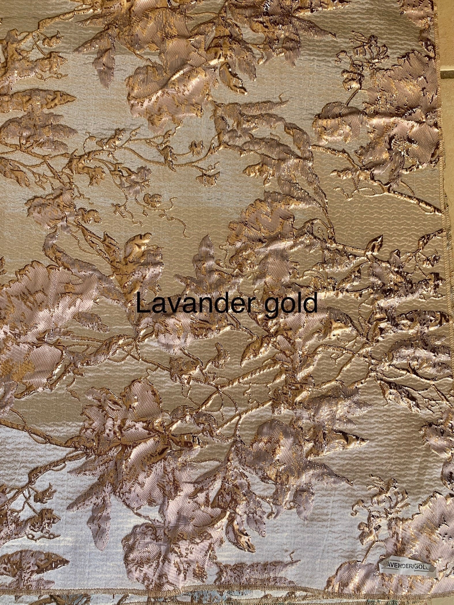 5 yards floral metalic Brocade fabric, width 56" in 9 elegant colors. free color sample available at request.