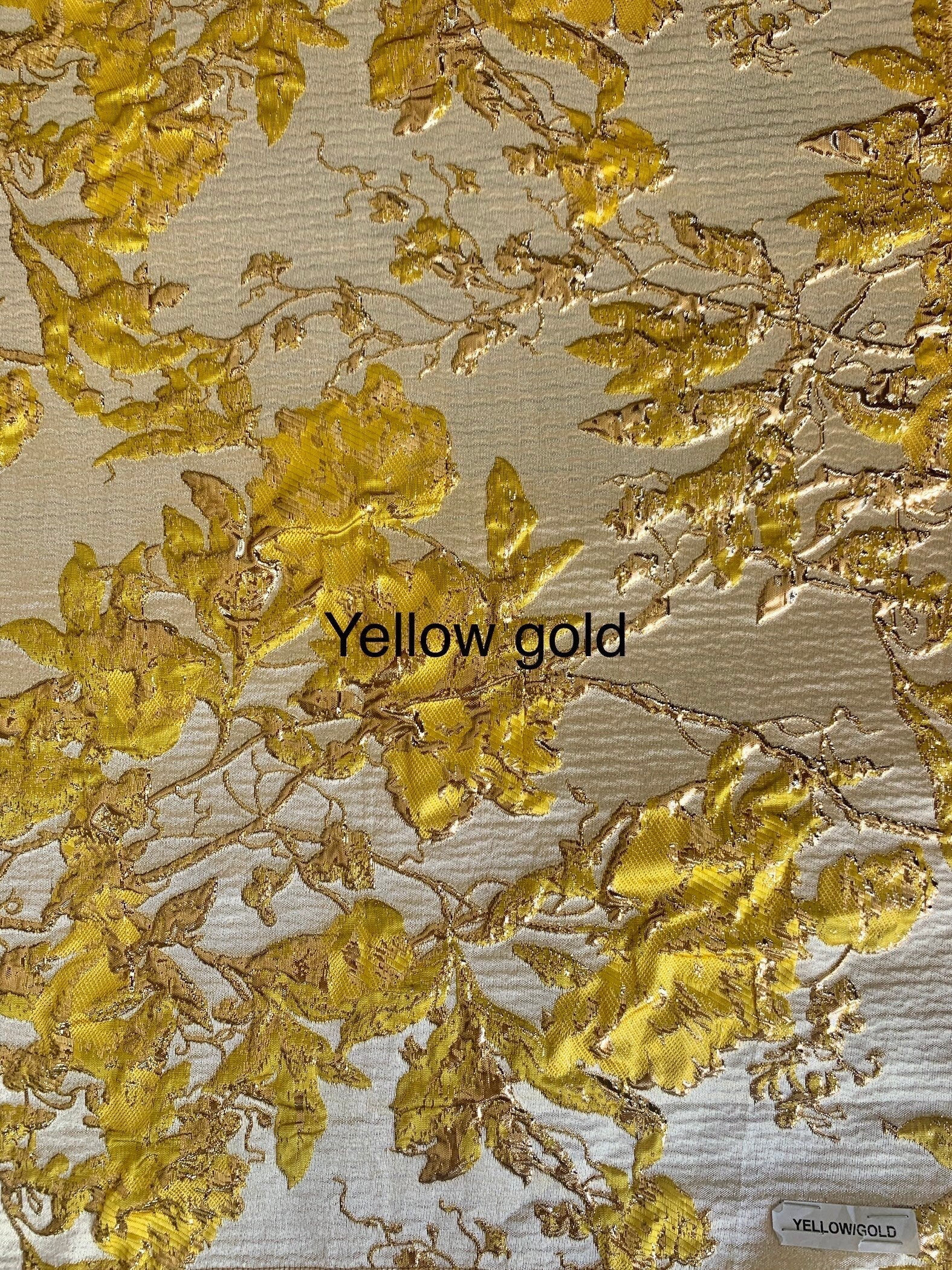 5 yards floral metalic Brocade fabric, width 56" in 9 elegant colors. free color sample available at request.