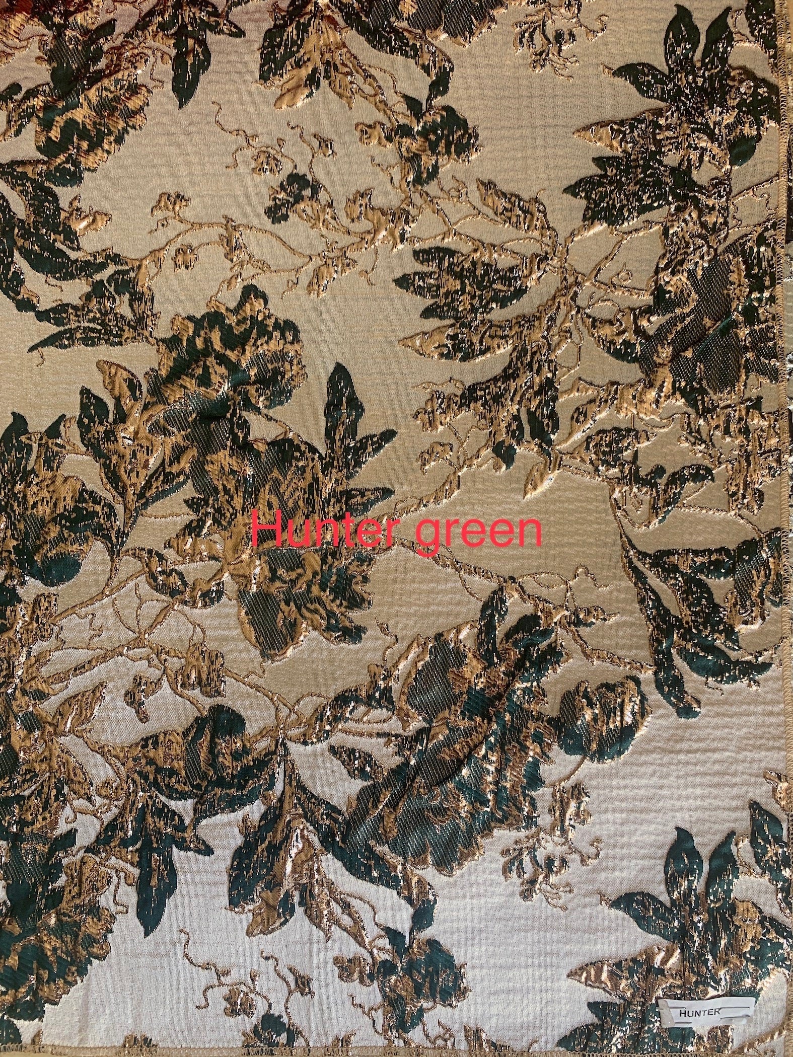 5 yards floral metalic Brocade fabric, width 56" in 9 elegant colors. free color sample available at request.