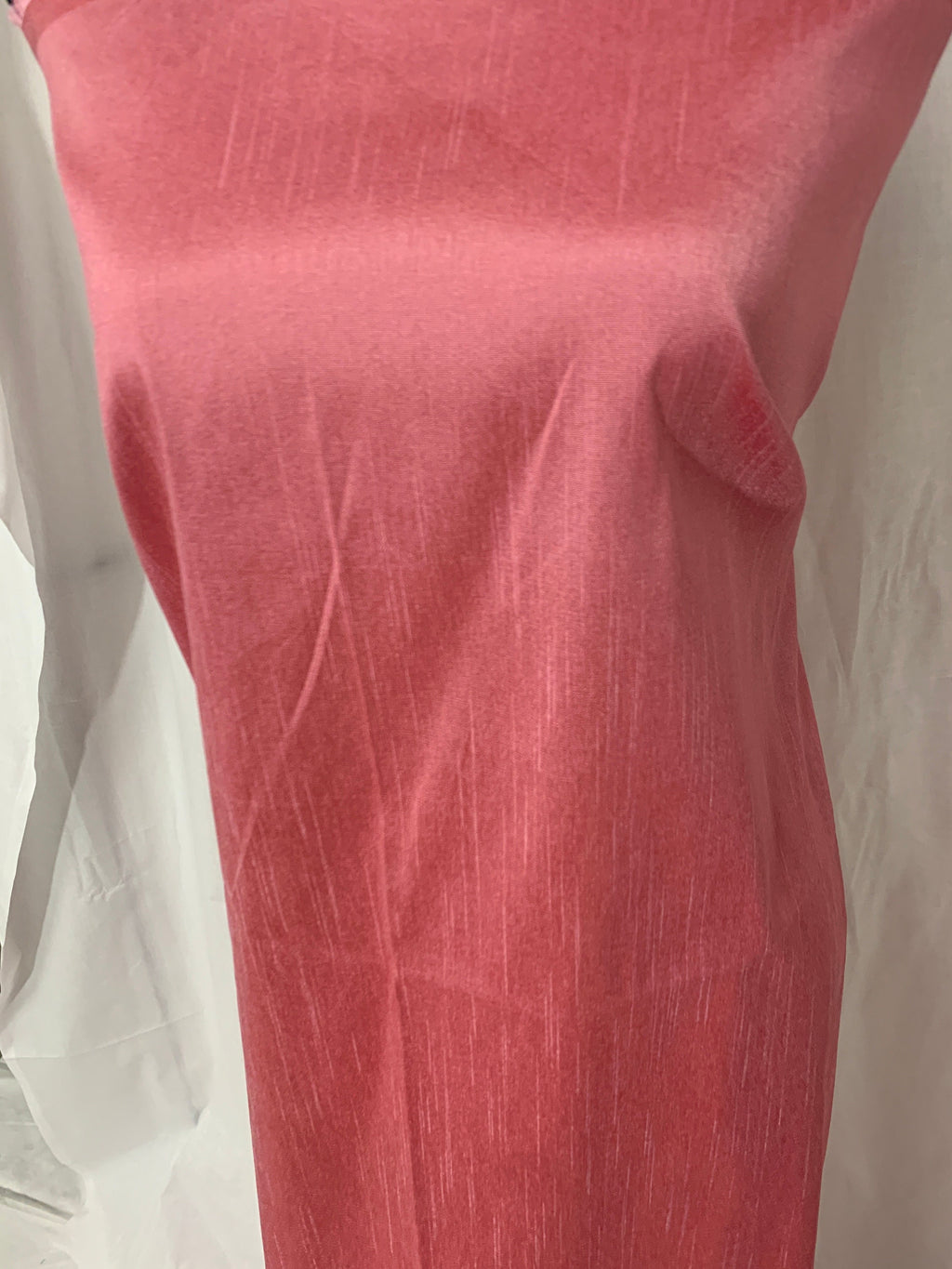 Rose color poly dupioni fabric width 58". made of two different color of threads sage and yellow. free smple. item# 108